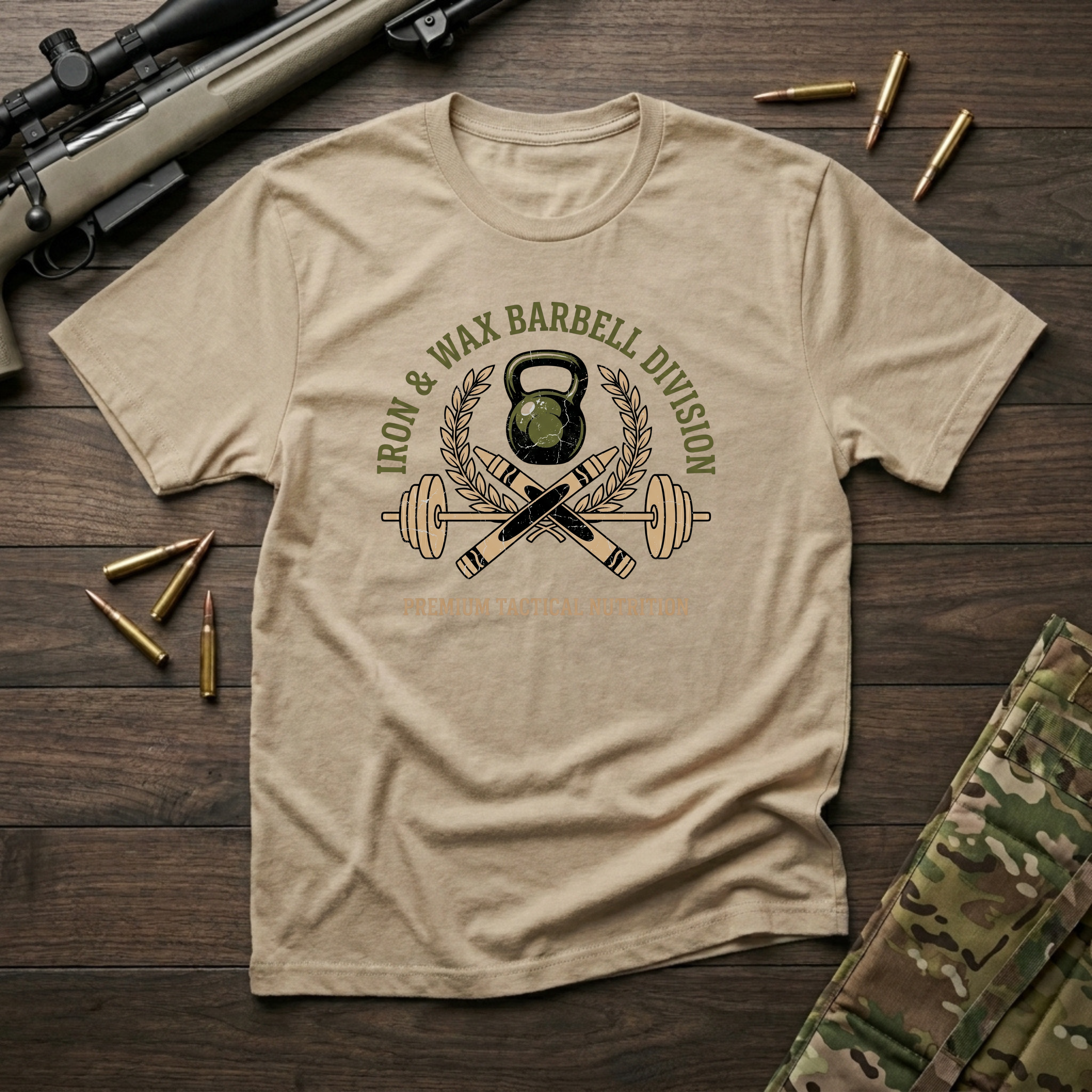 Iron & Wax Barbell Division - Premium T-Shirt