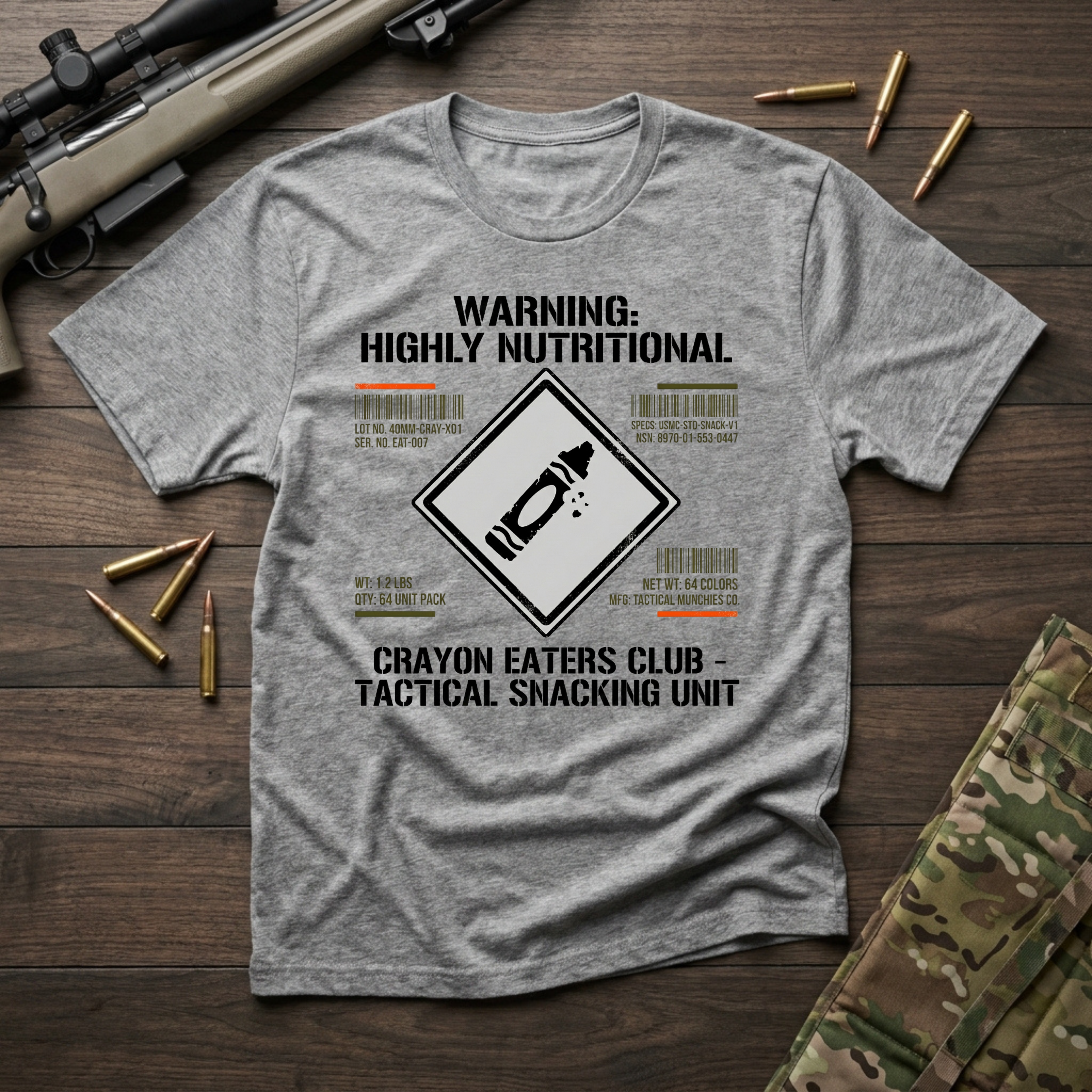 Crayon Nutrition Label - Premium T-Shirt