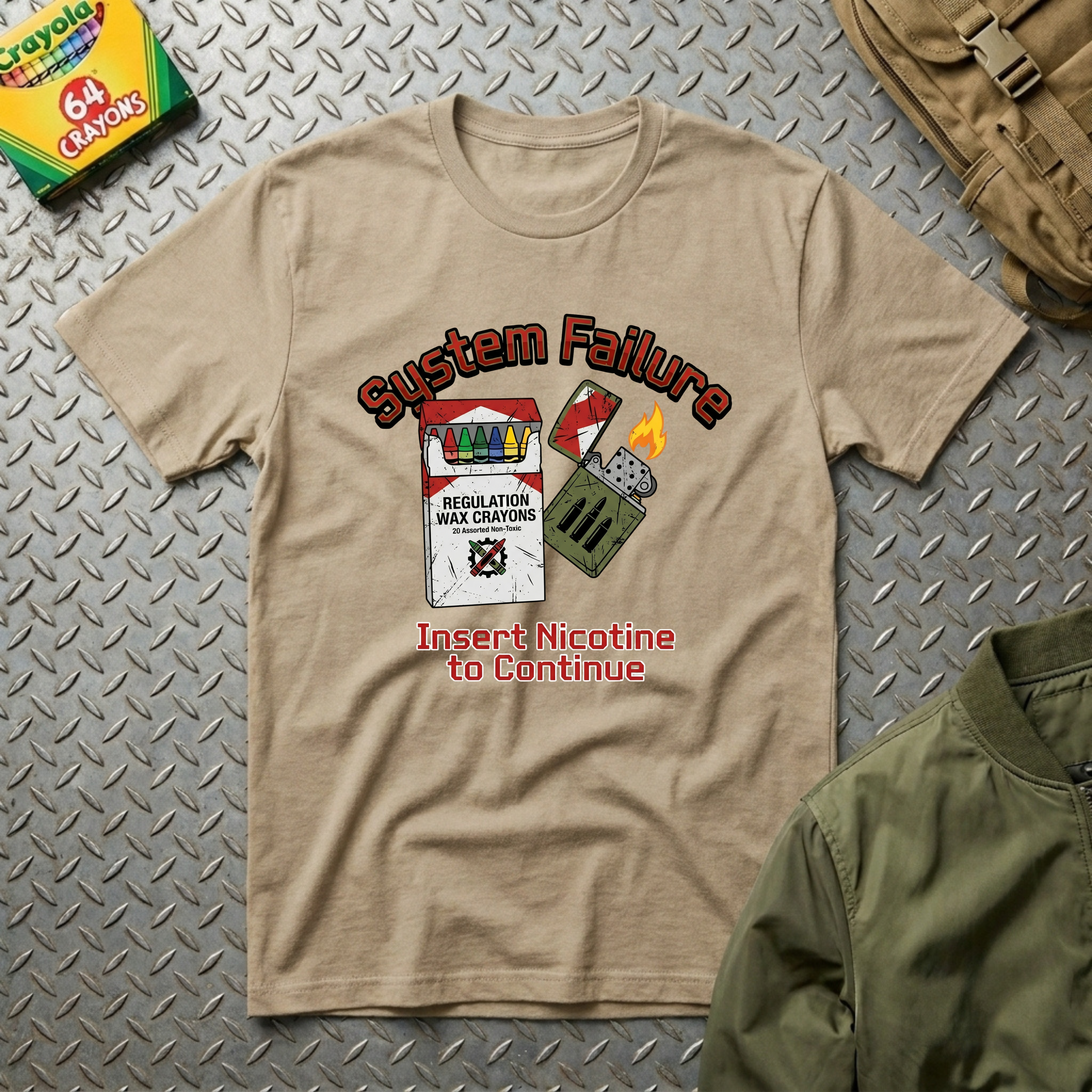 Insert Crayon to Continue - Premium T-Shirt