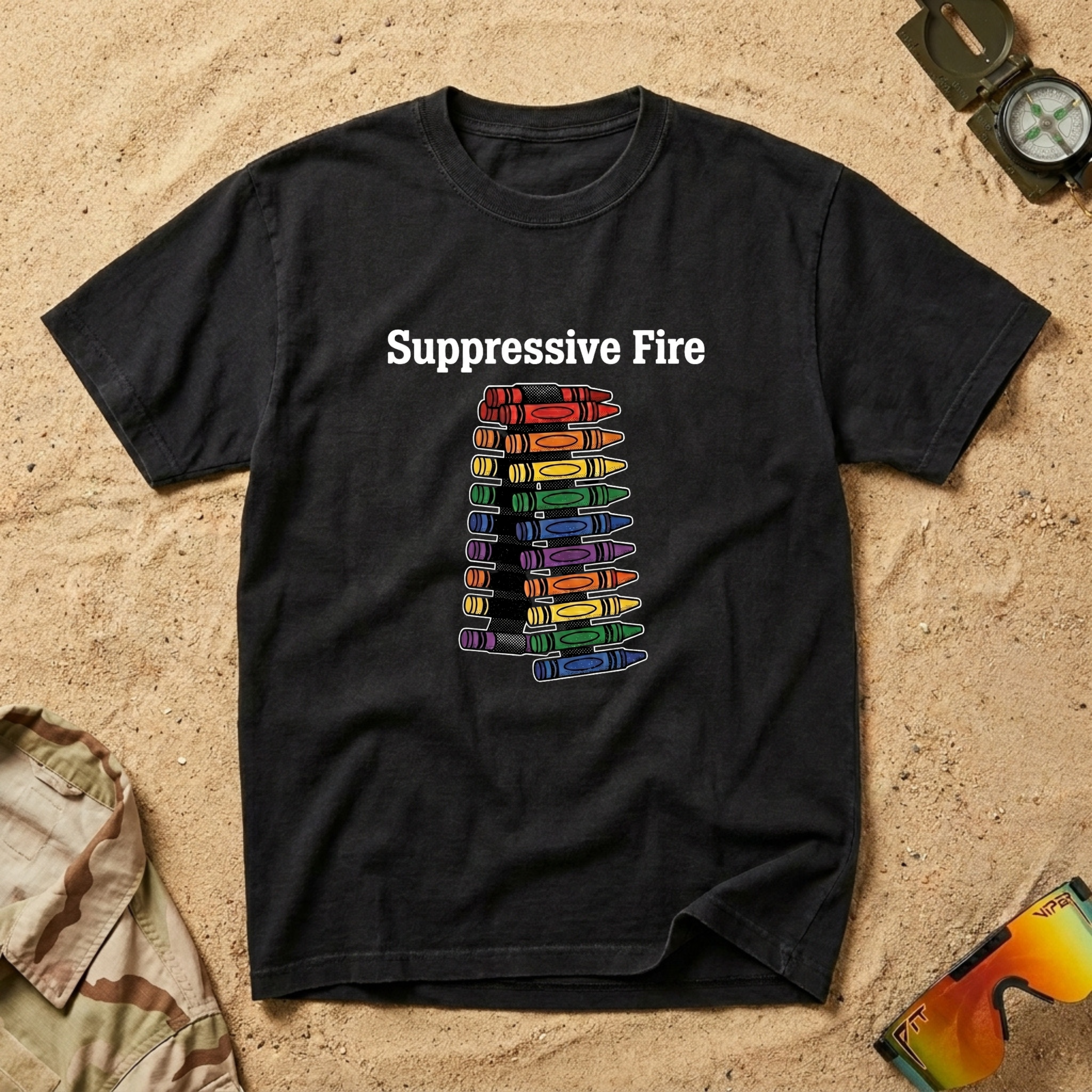 Belt Fed Crayons - Premium T-Shirt