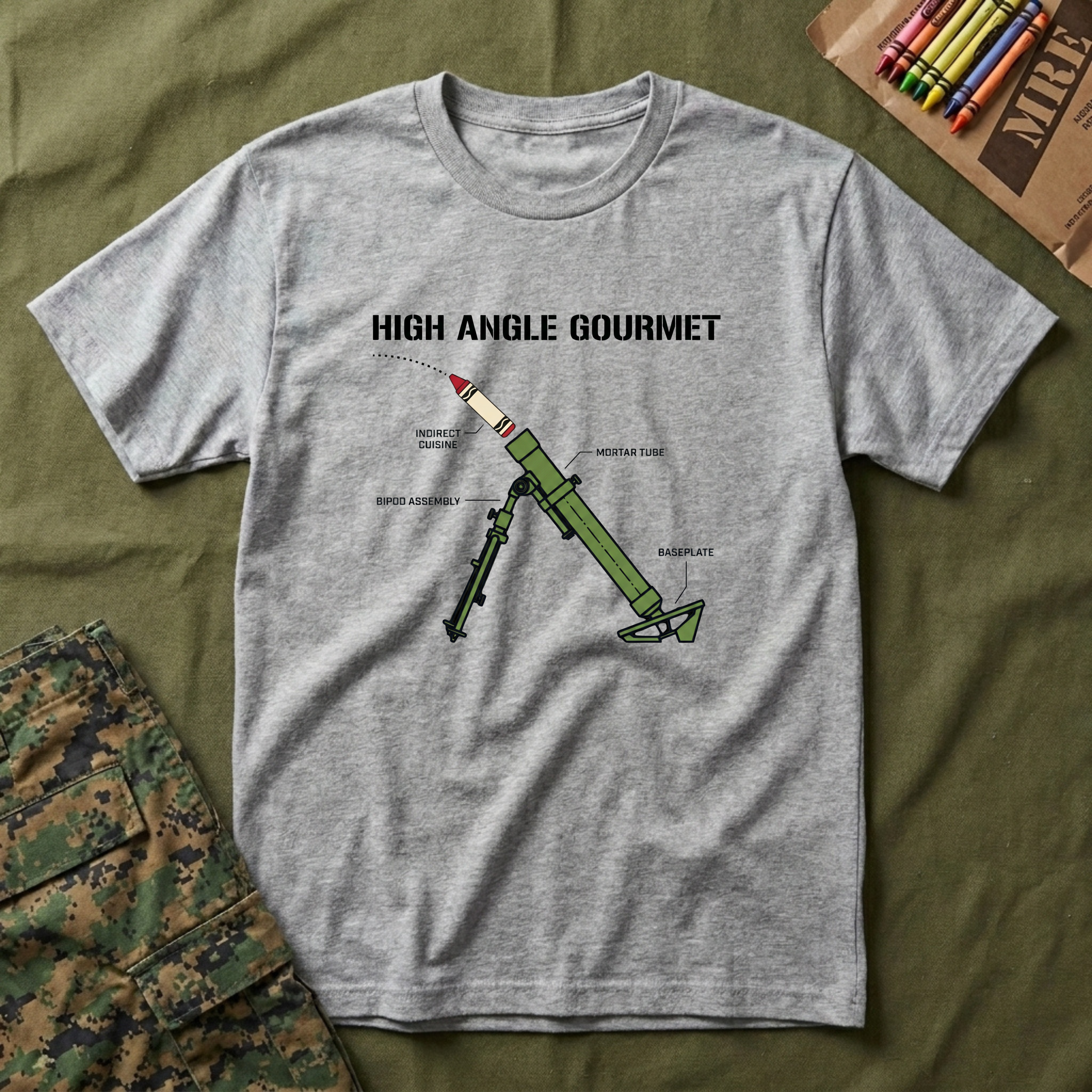60MM Crayon Mortar - Premium T-Shirt