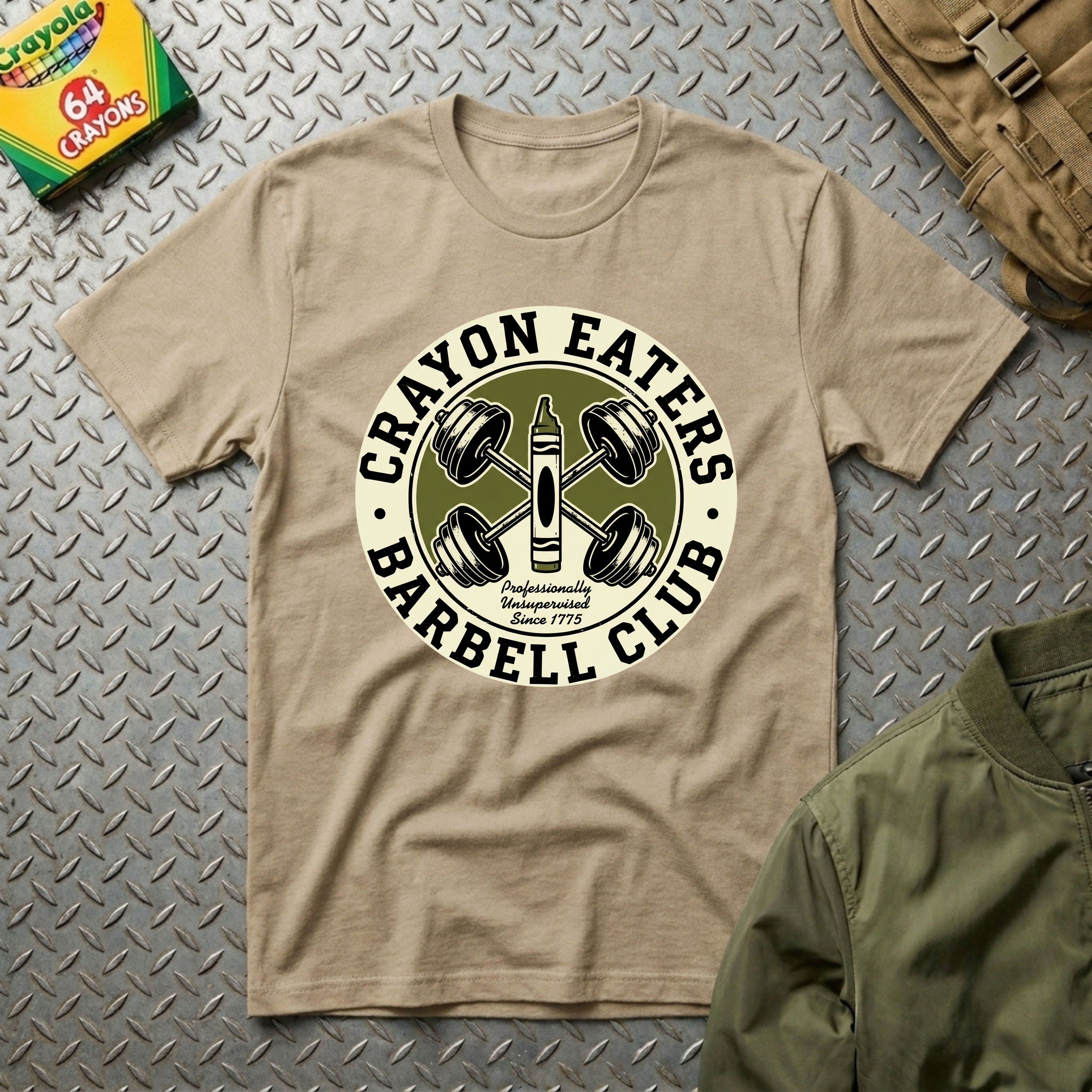 Crayon Eaters Barbell Club - Premium T-Shirt