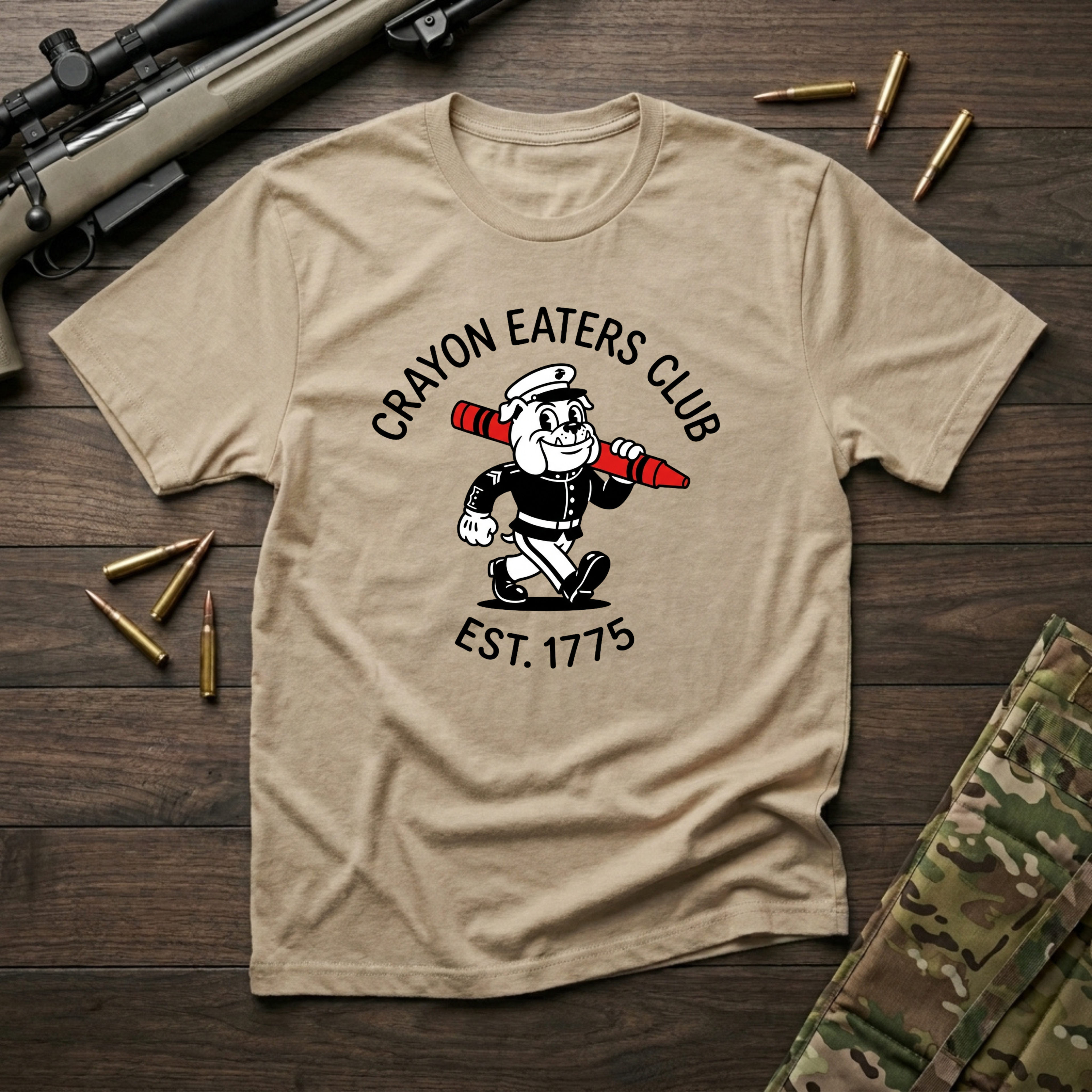 Cartoon Crayon Eater - Premium T-Shirt