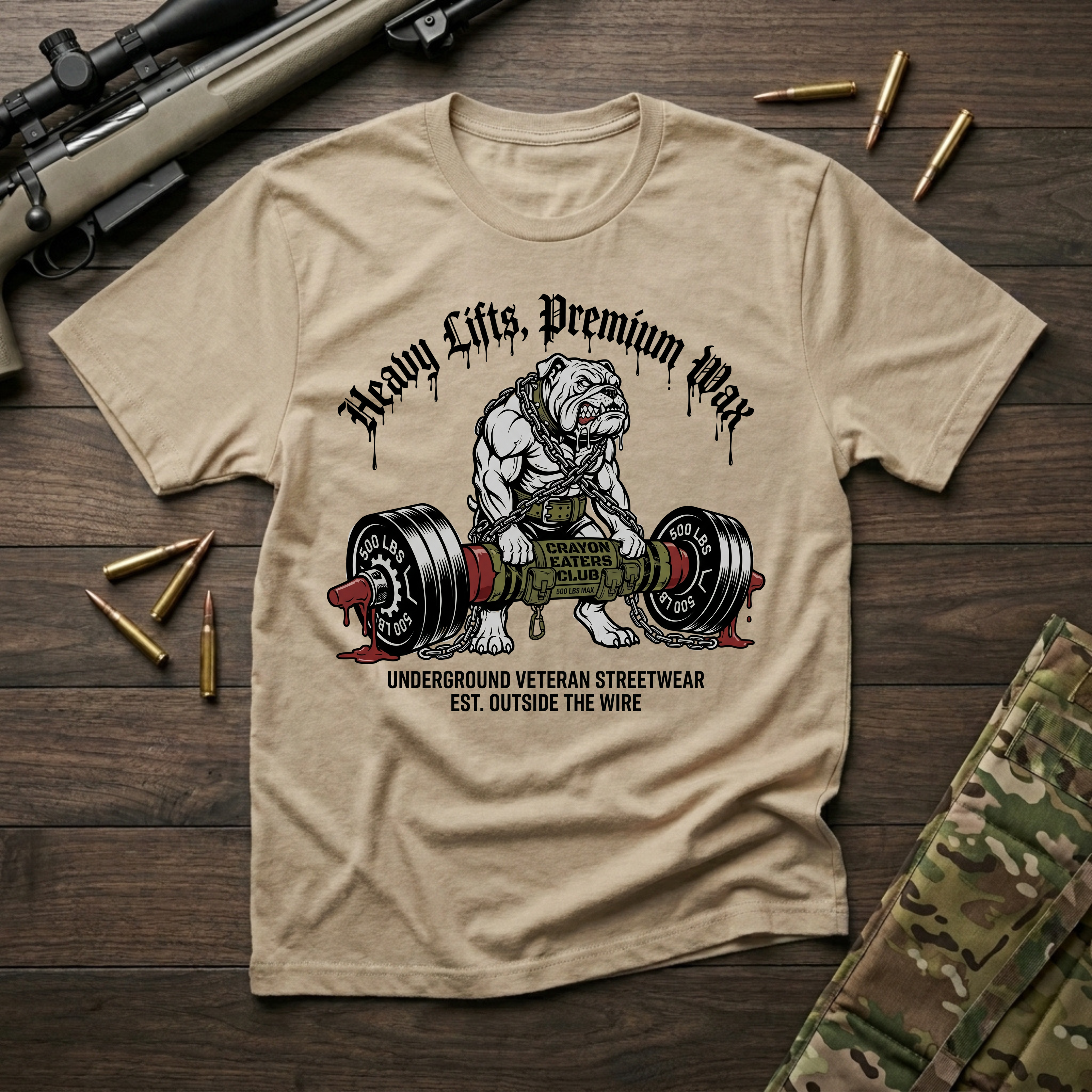 Deadlift Bulldog - Premium T-Shirt