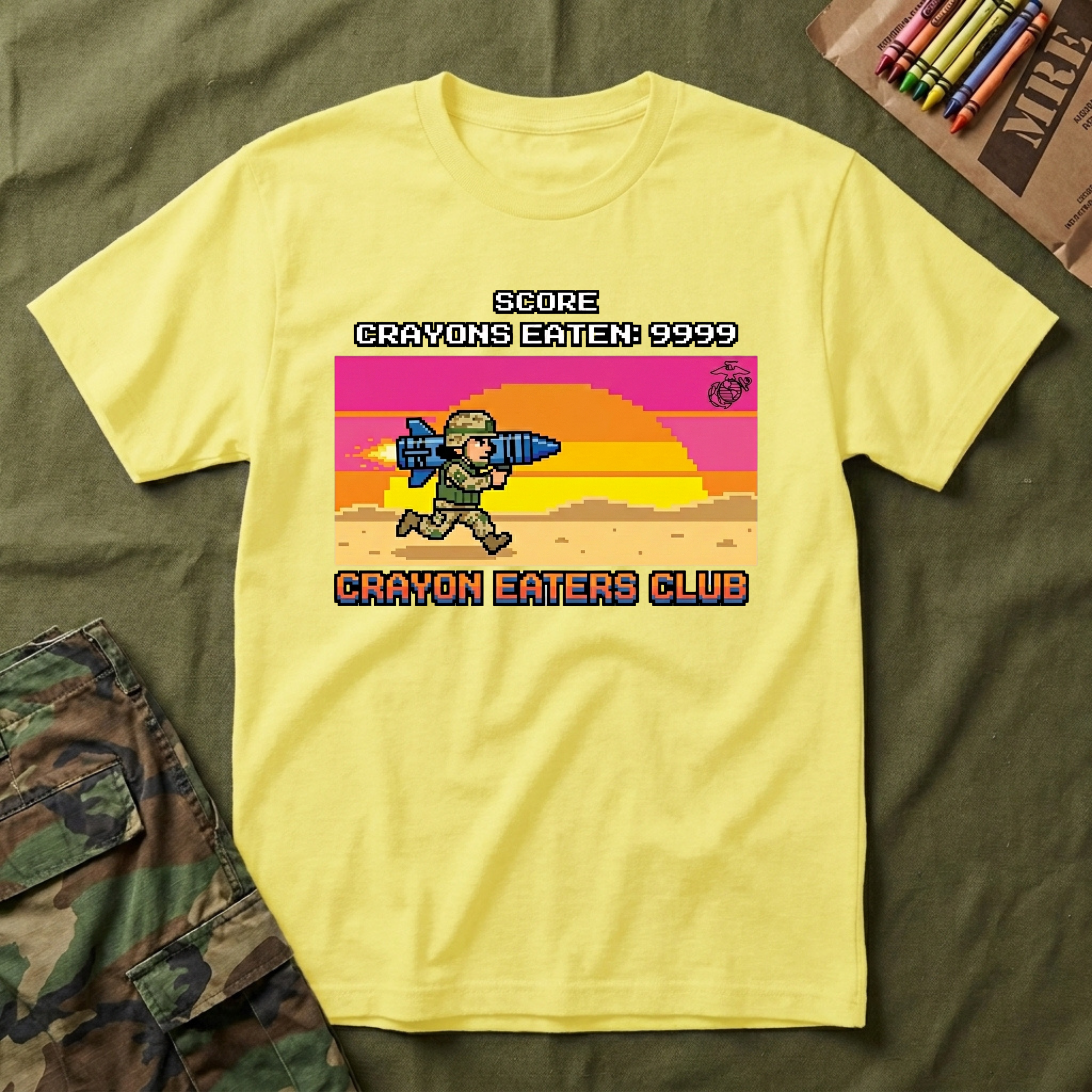 Level 9999 Crayon Eaters Club - Premium T-Shirt