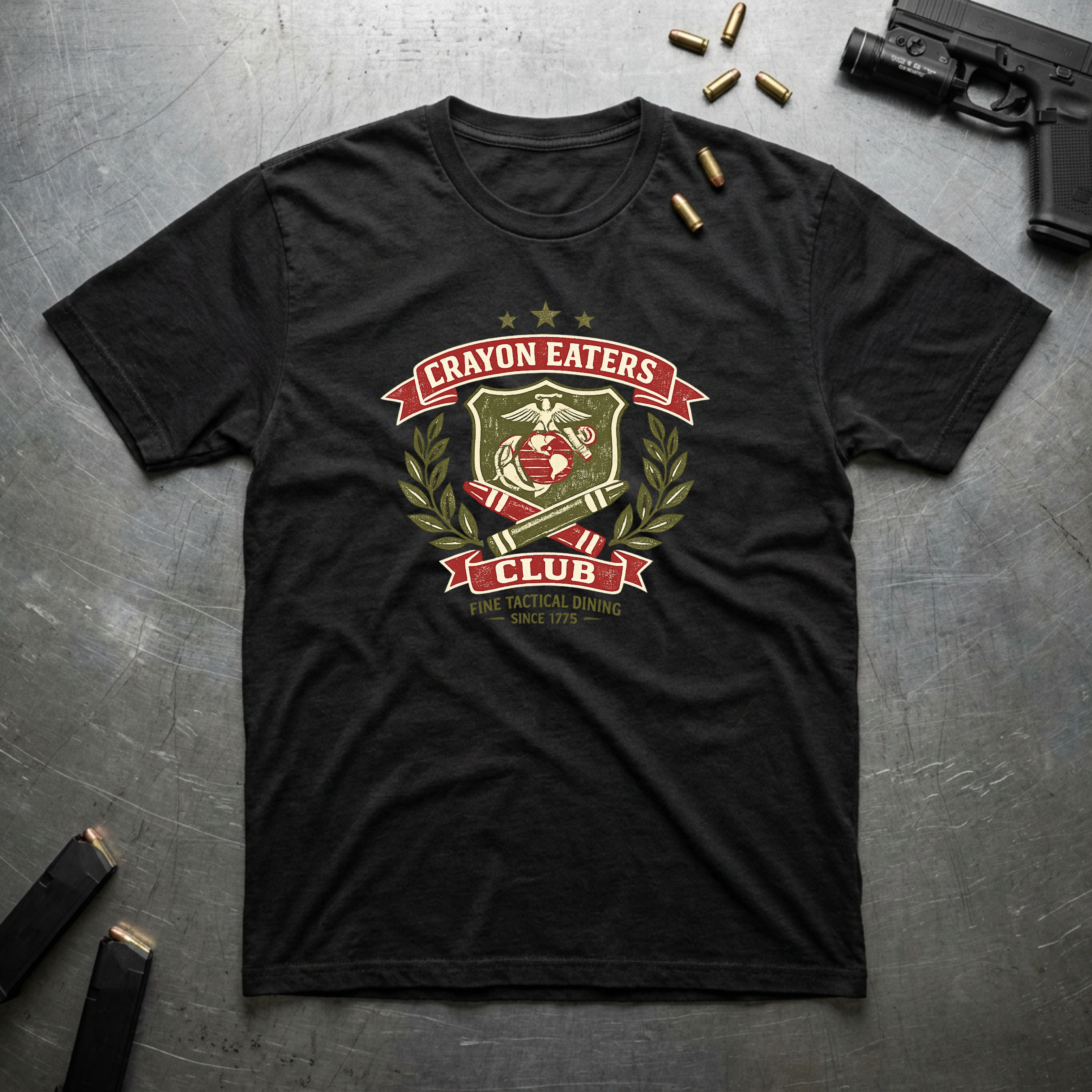 Crayon Eaters Club Muted Tactical - Premium T-Shirt
