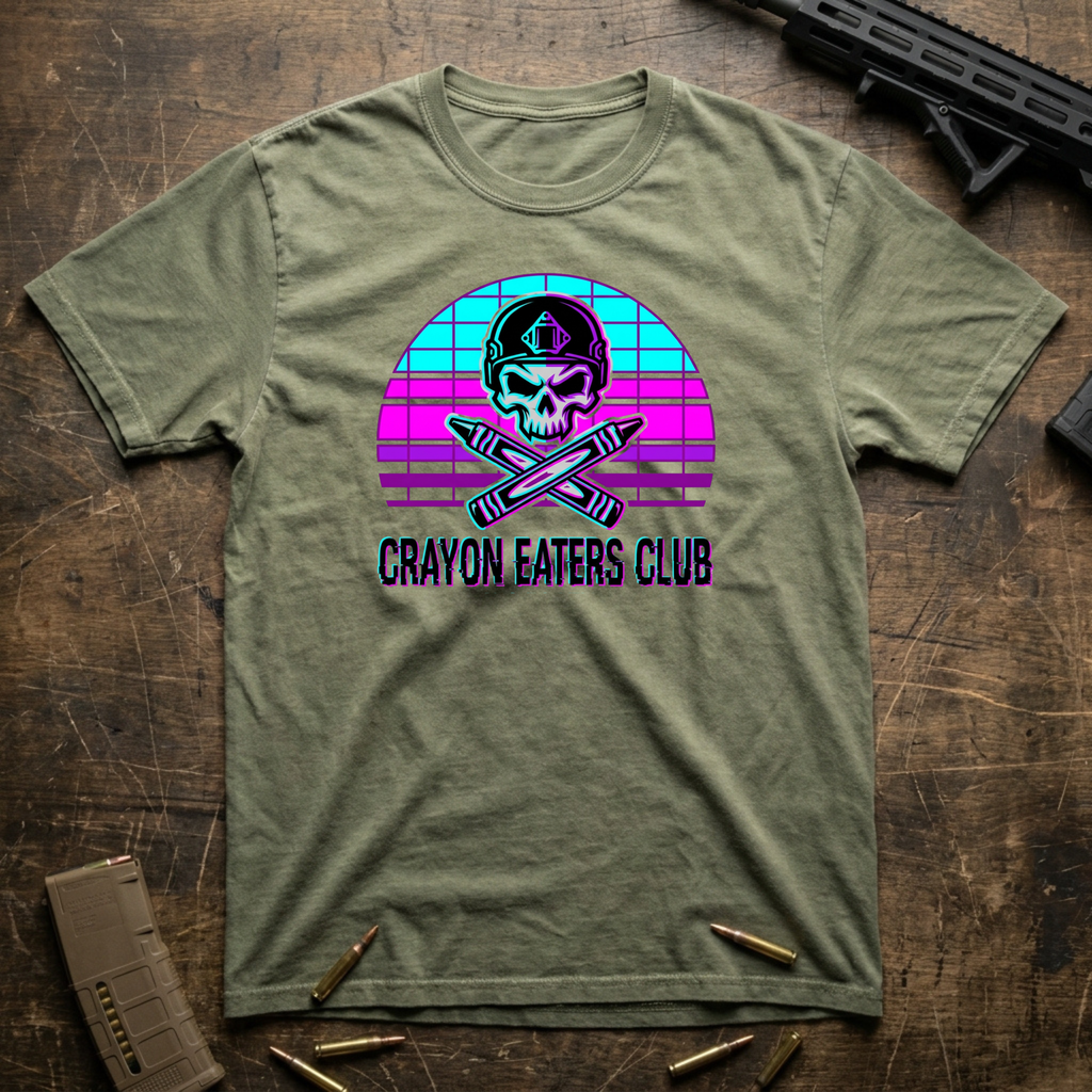 Retro Sun Cross Crayons - Premium T-Shirt
