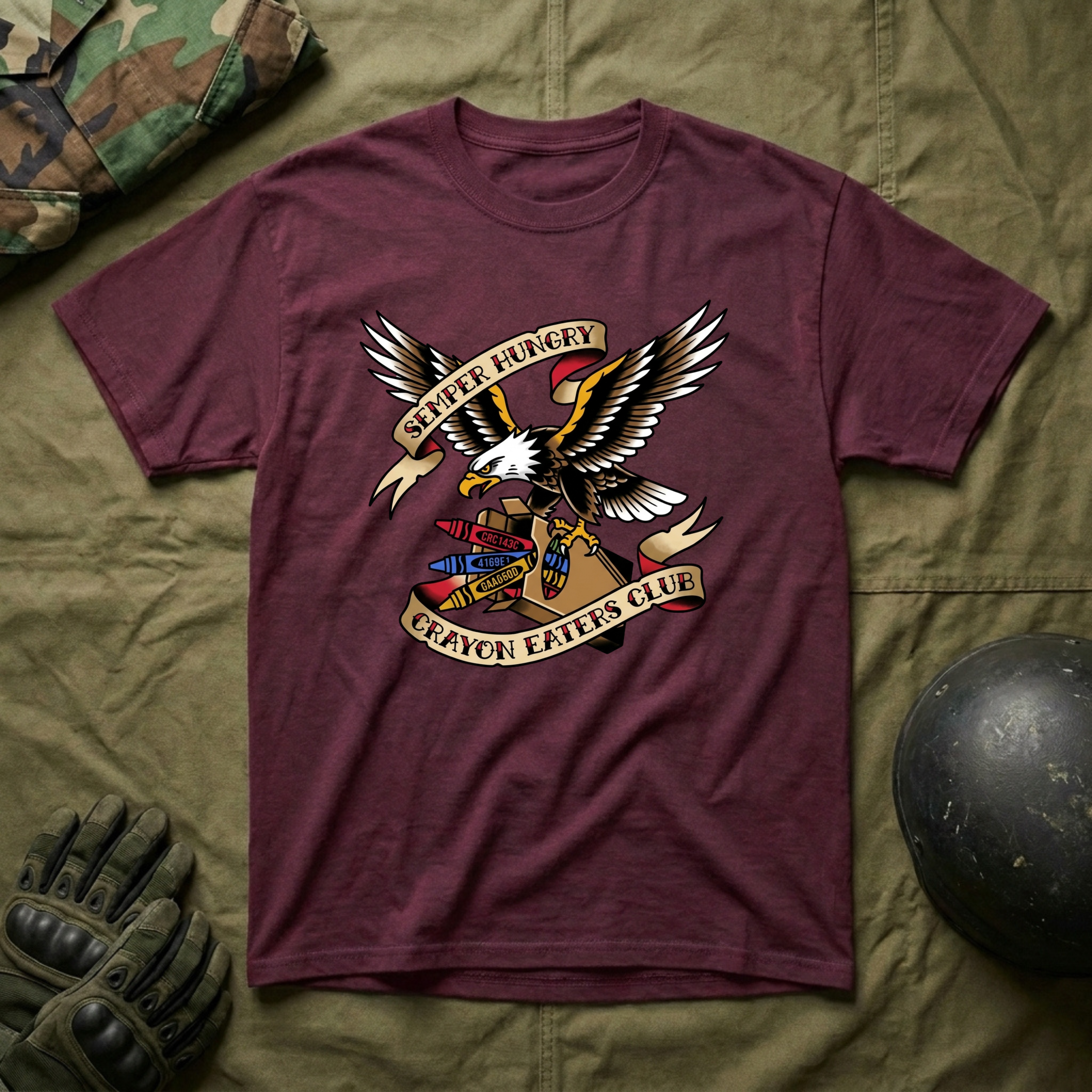 Eagle Tattoo Crayon Club - Premium T-Shirt