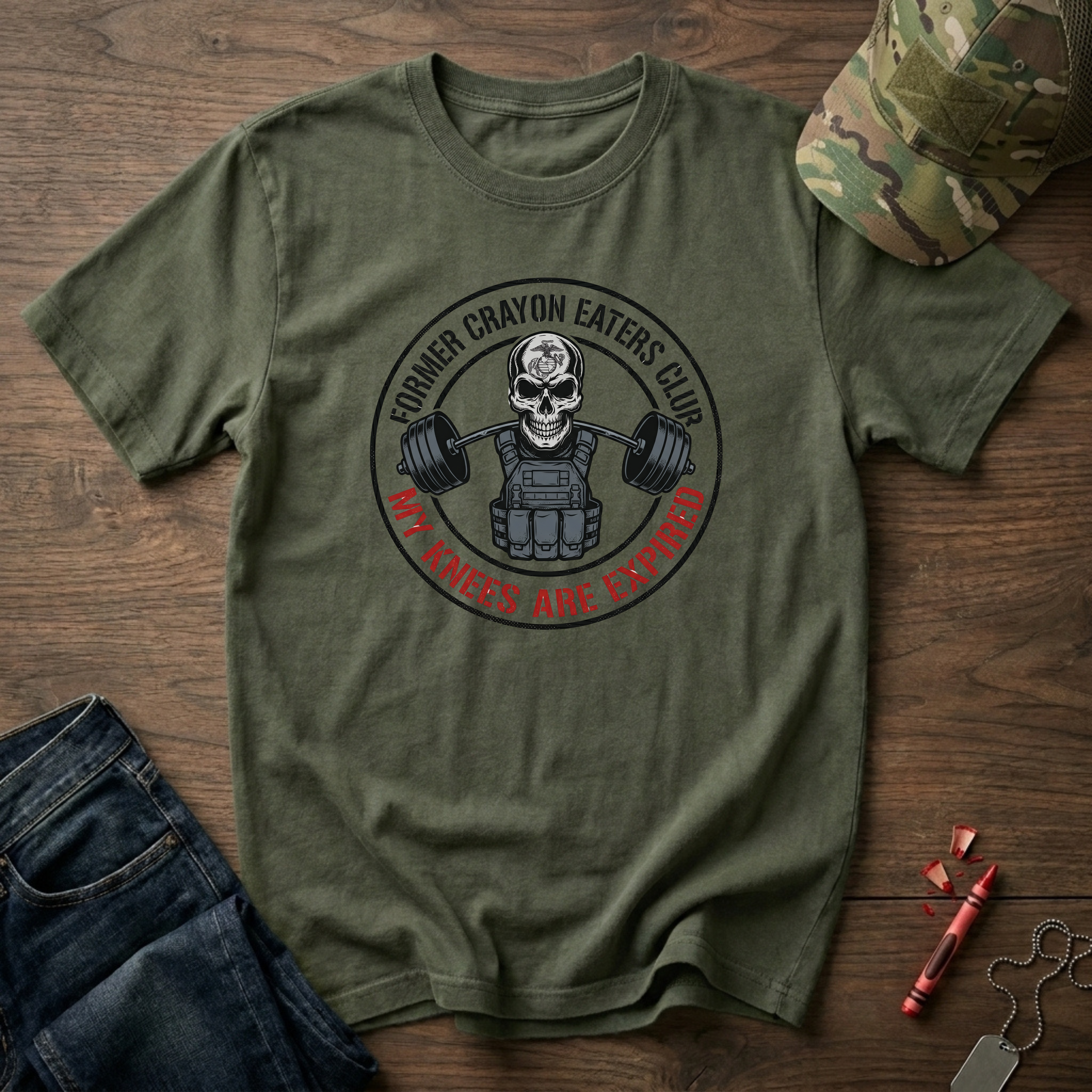 Crayon Eaters Club Expired Knees - Premium T-Shirt