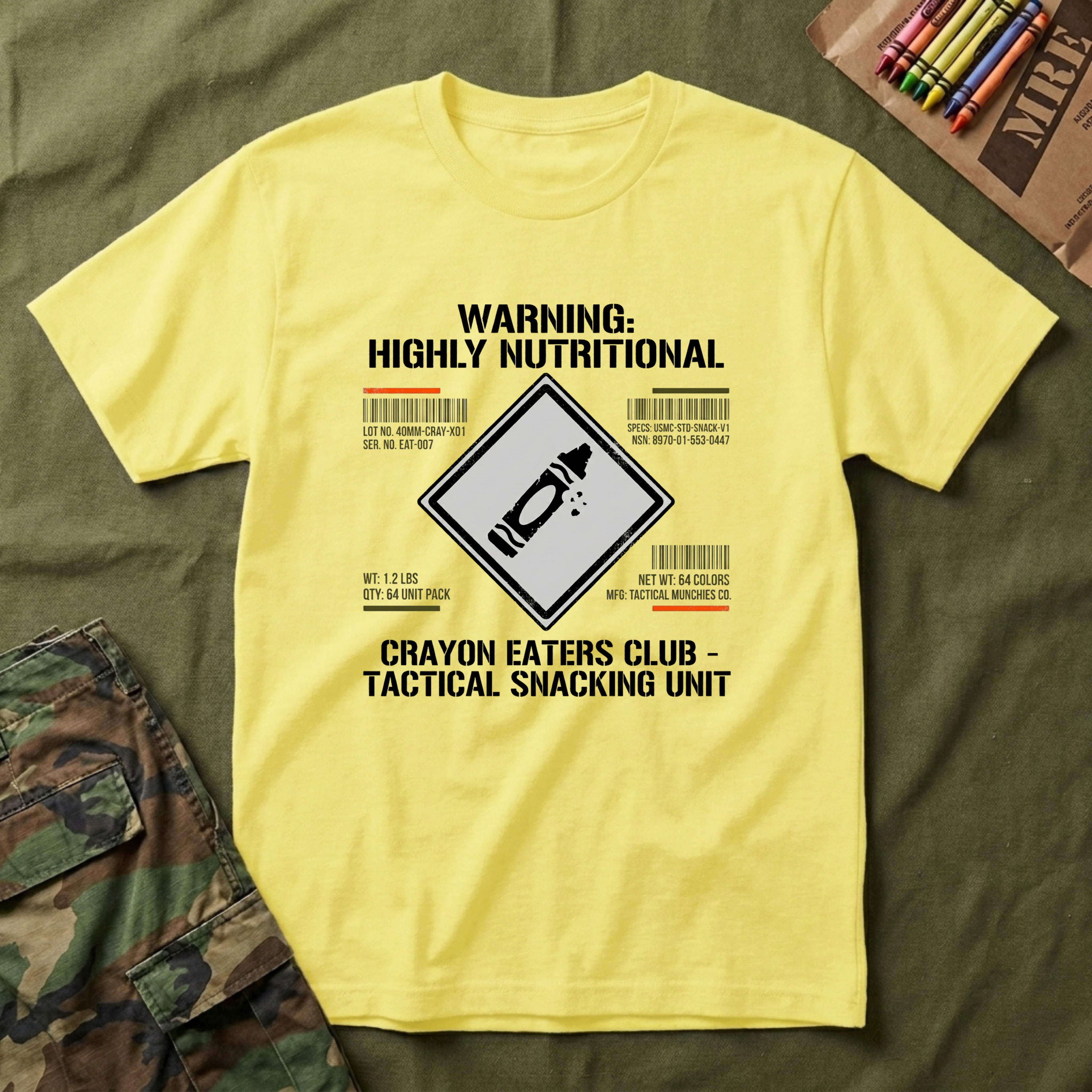 Crayon Nutrition Label - Premium T-Shirt