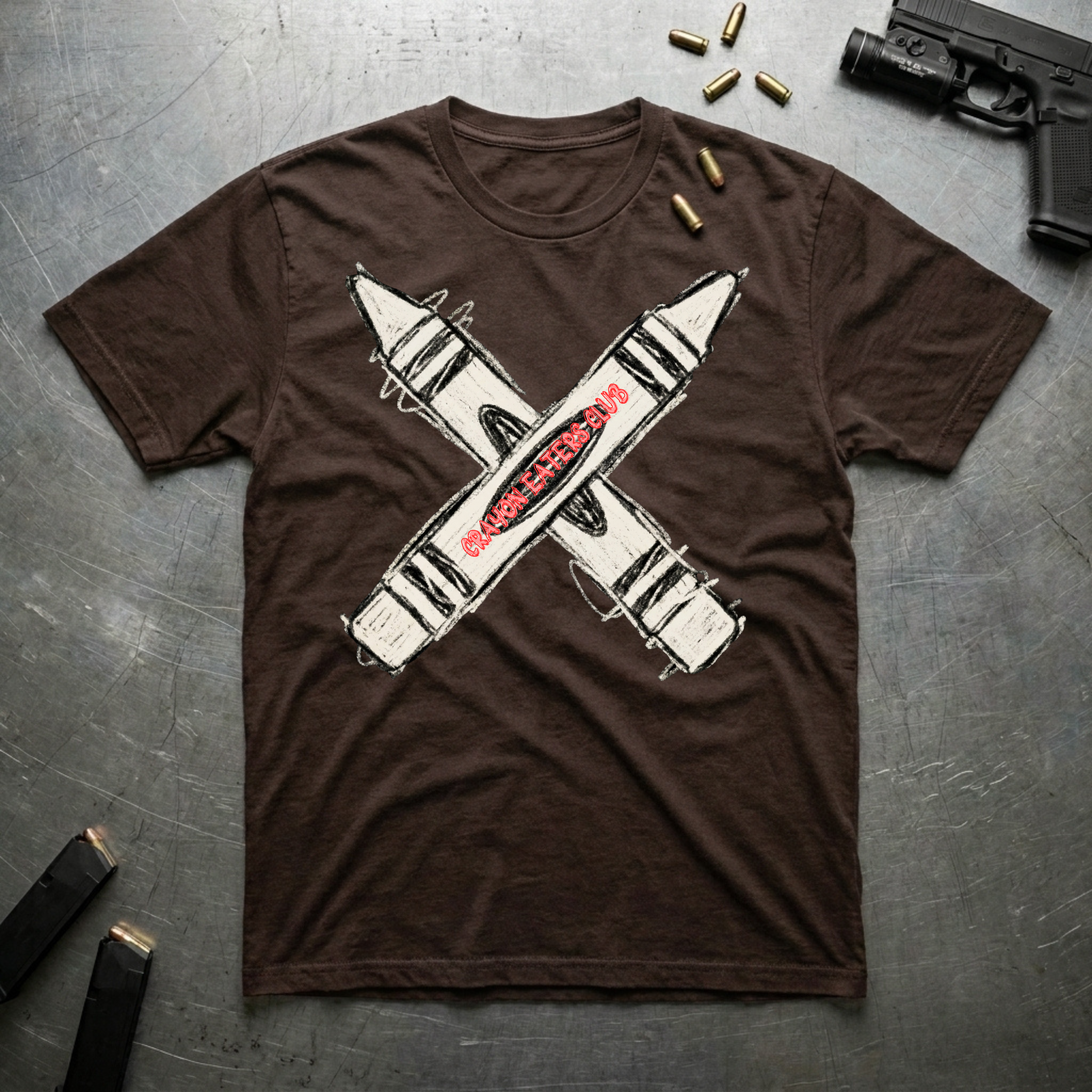 Scribbled Cross Rifles - Premium T-Shirt