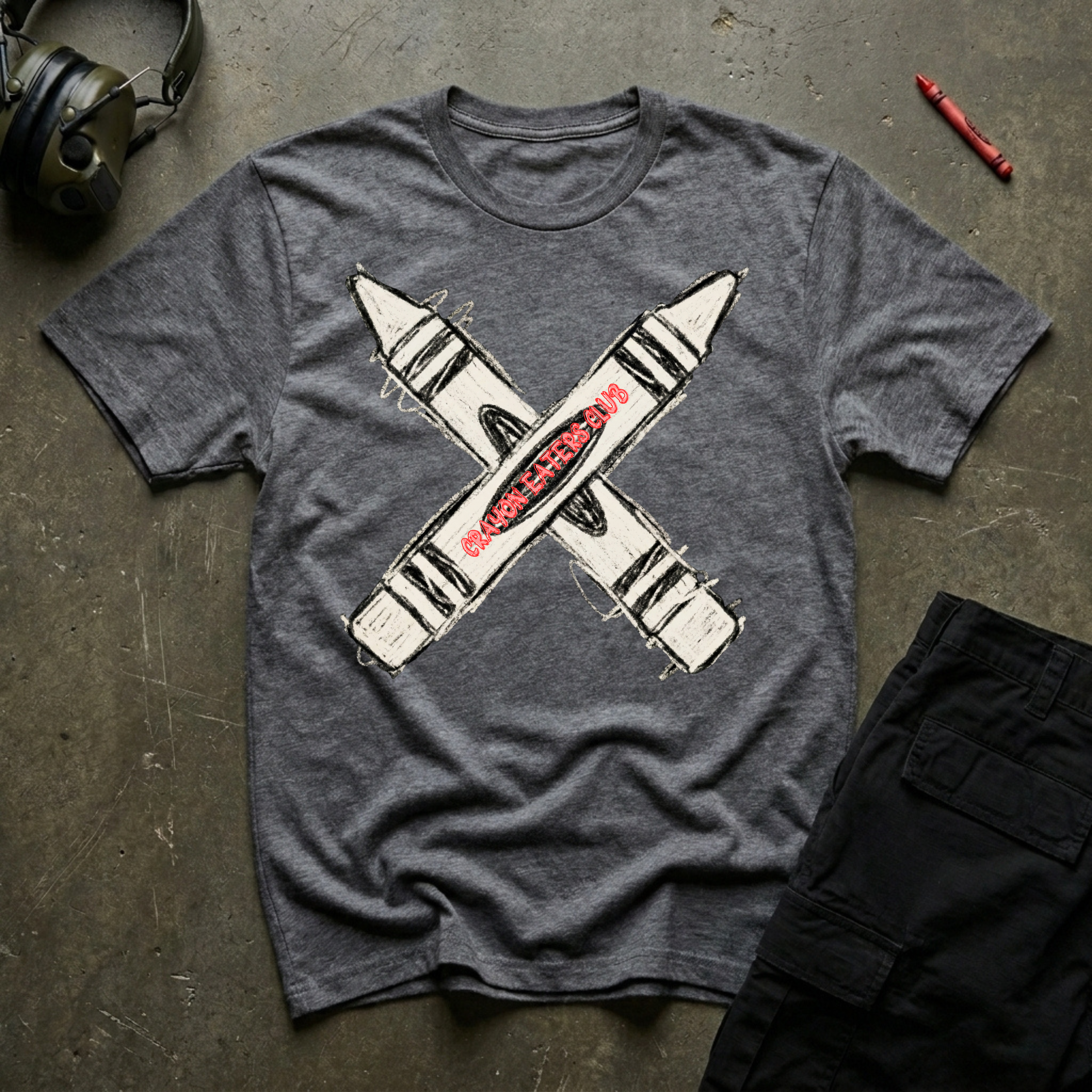 Scribbled Cross Rifles - Premium T-Shirt