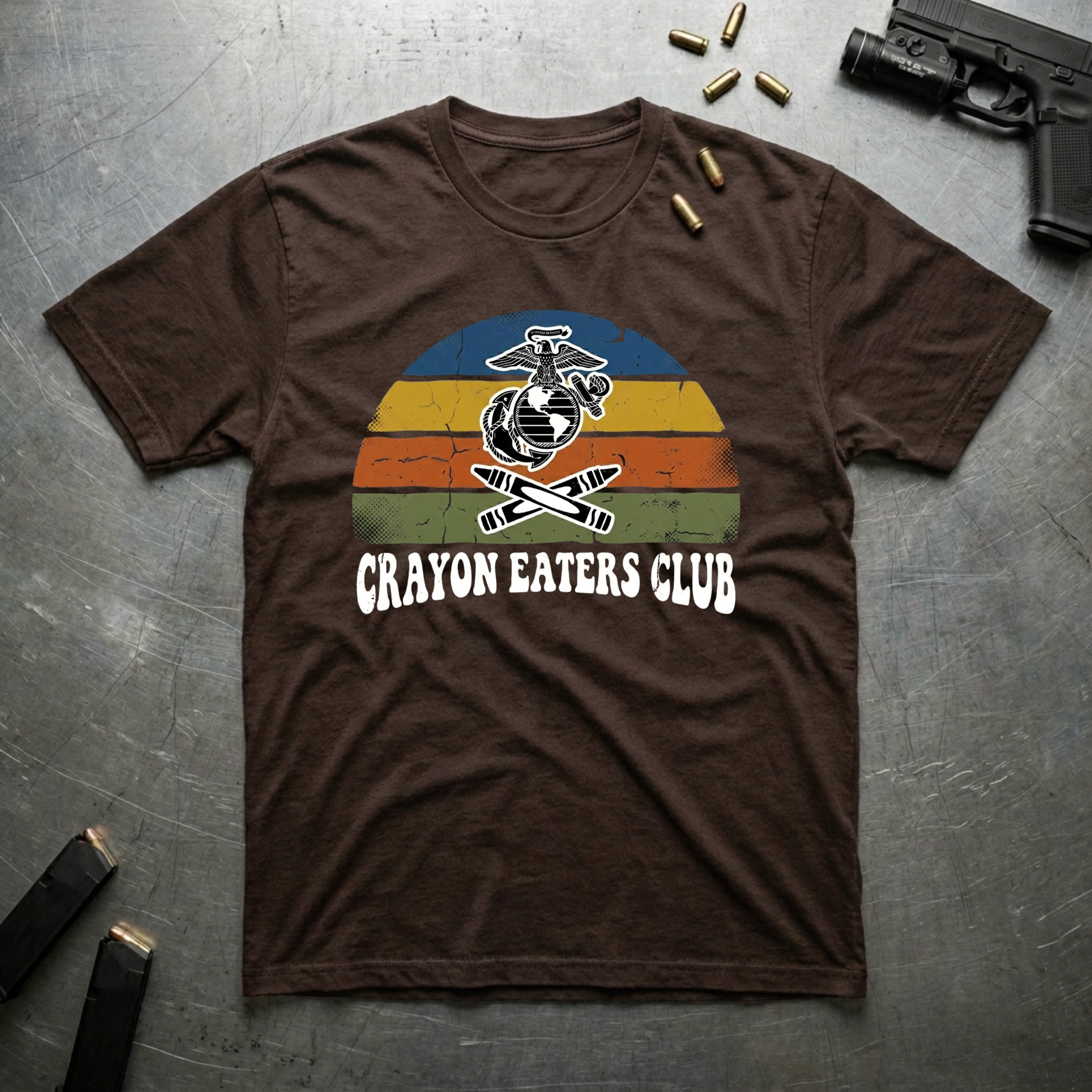 Retro EGA Sunset - Premium T-Shirt