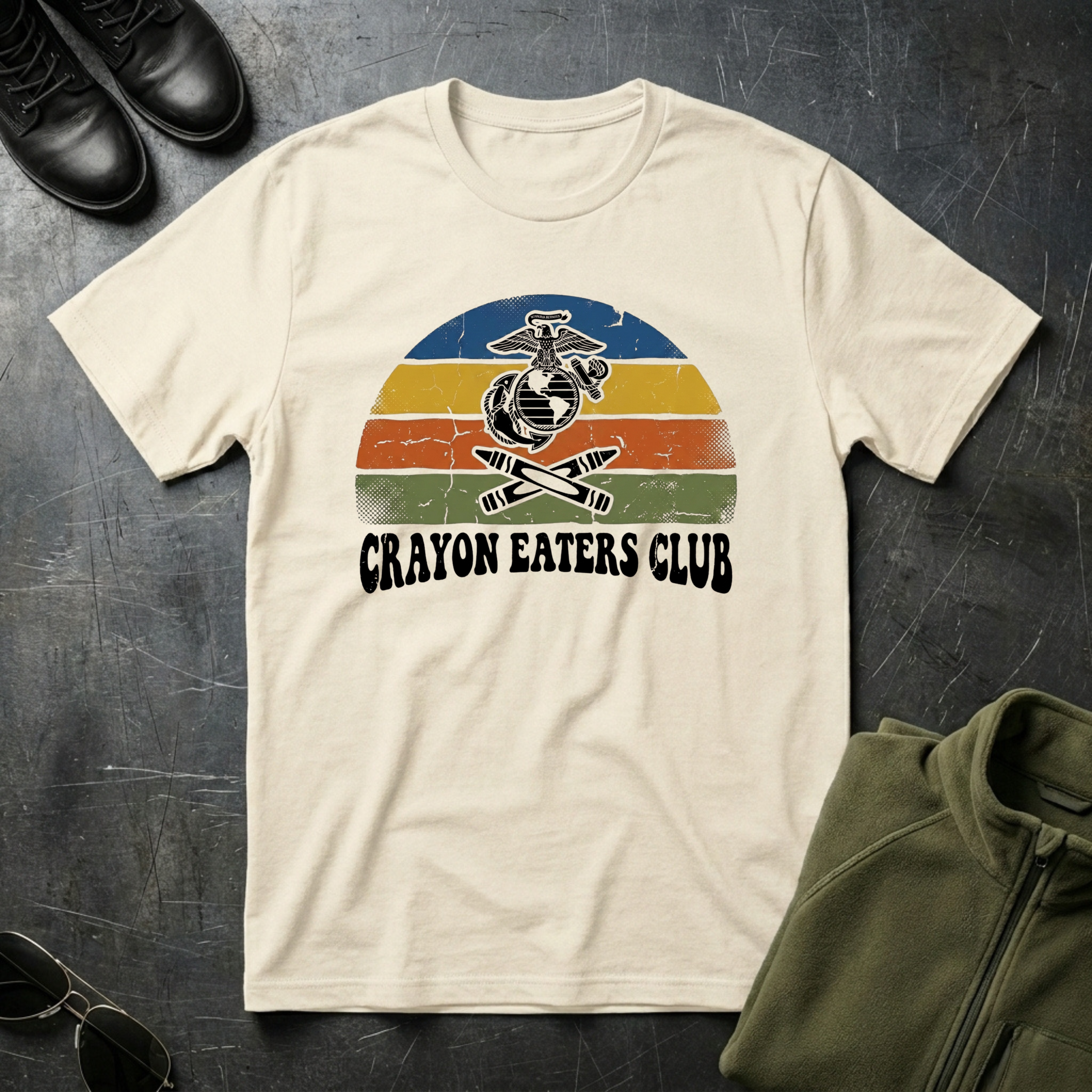 Retro EGA Sunset - Premium T-Shirt