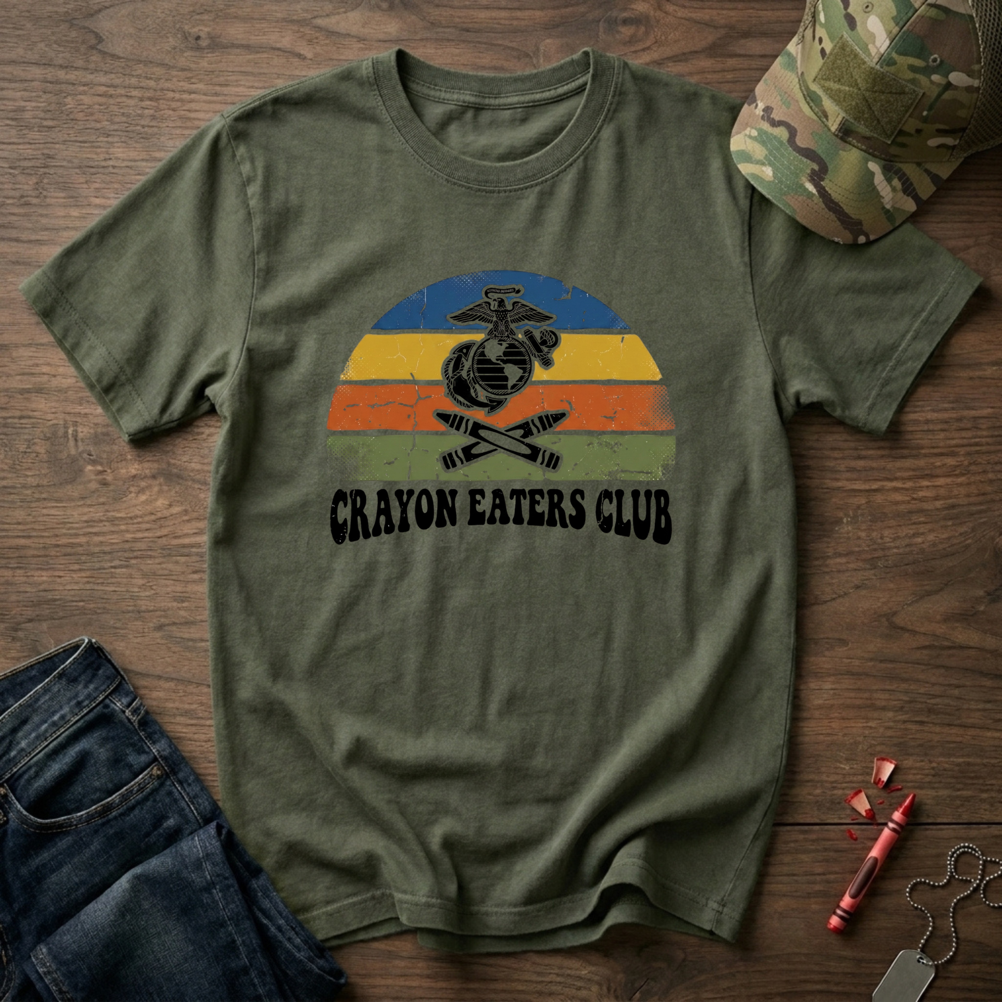 Retro EGA Sunset - Premium T-Shirt