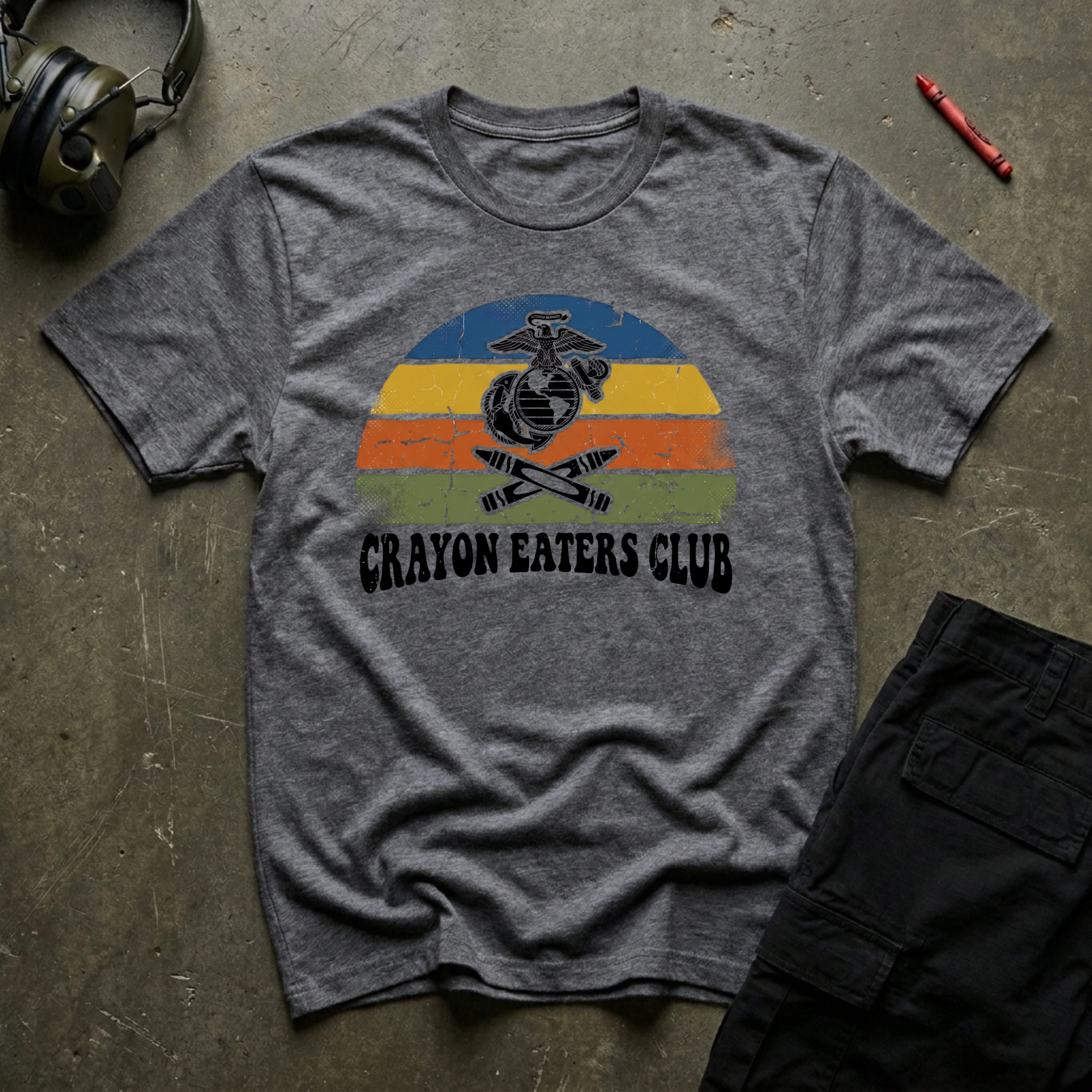 Retro EGA Sunset - Premium T-Shirt
