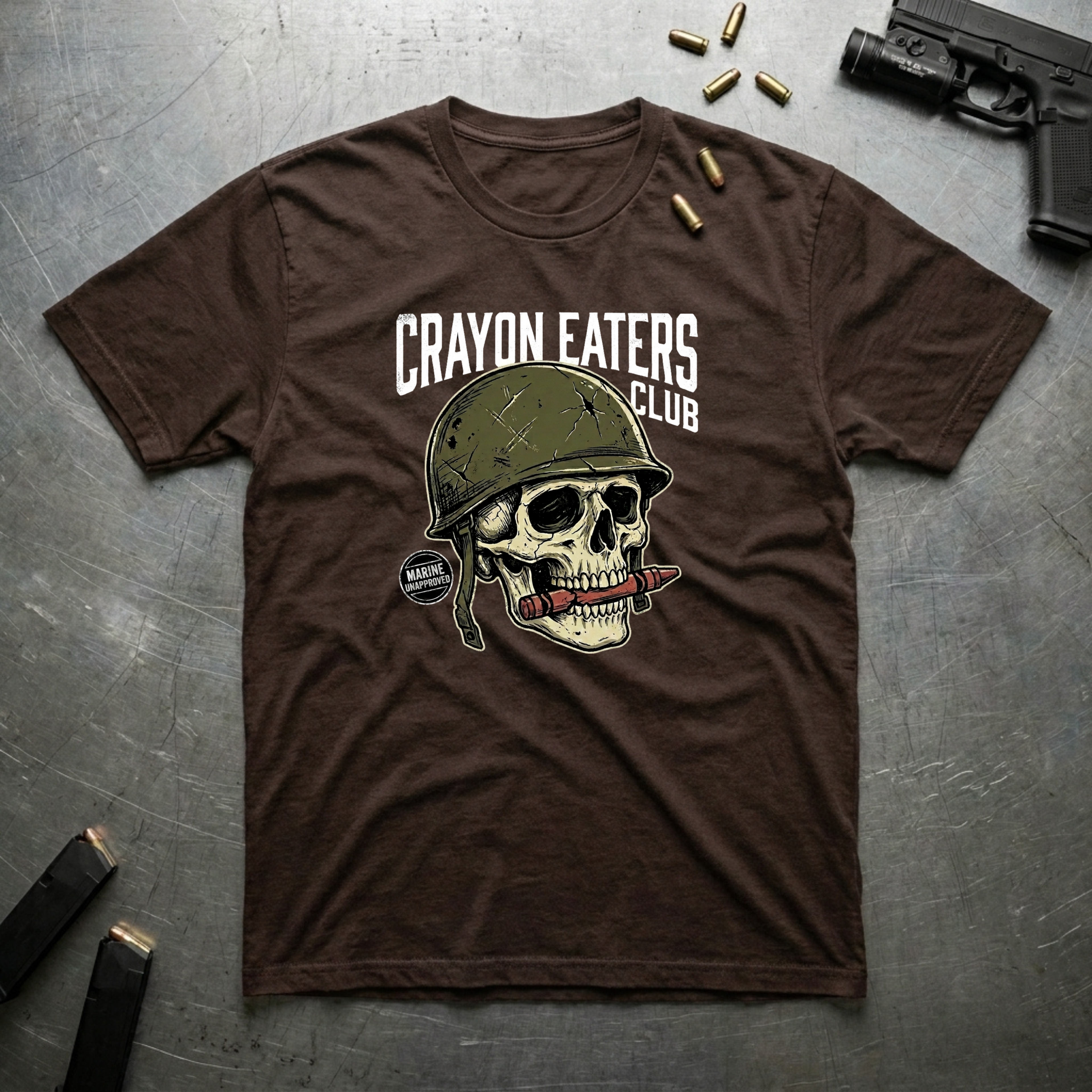 Marine Unapproved Skull - Premium T-Shirt