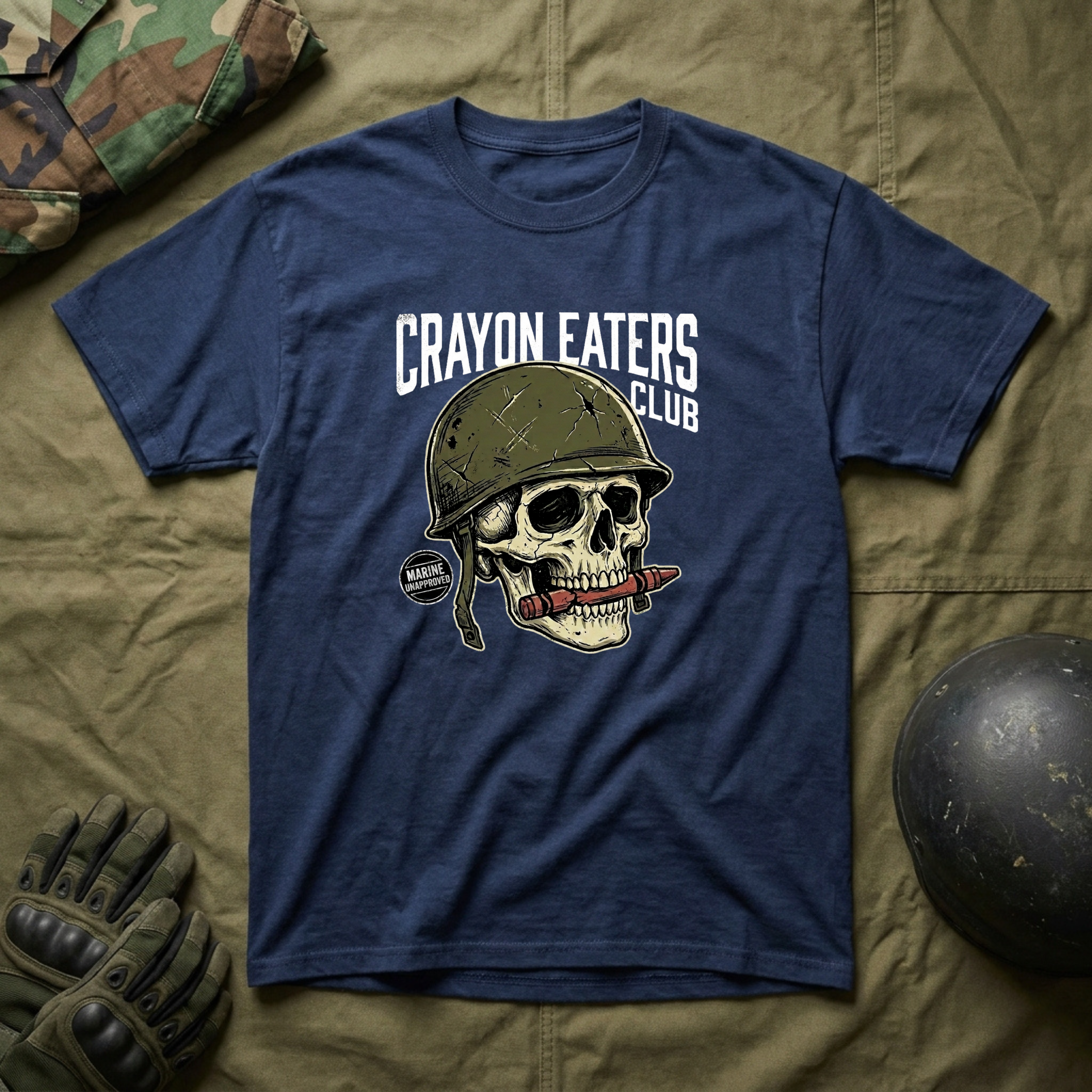 Marine Unapproved Skull - Premium T-Shirt