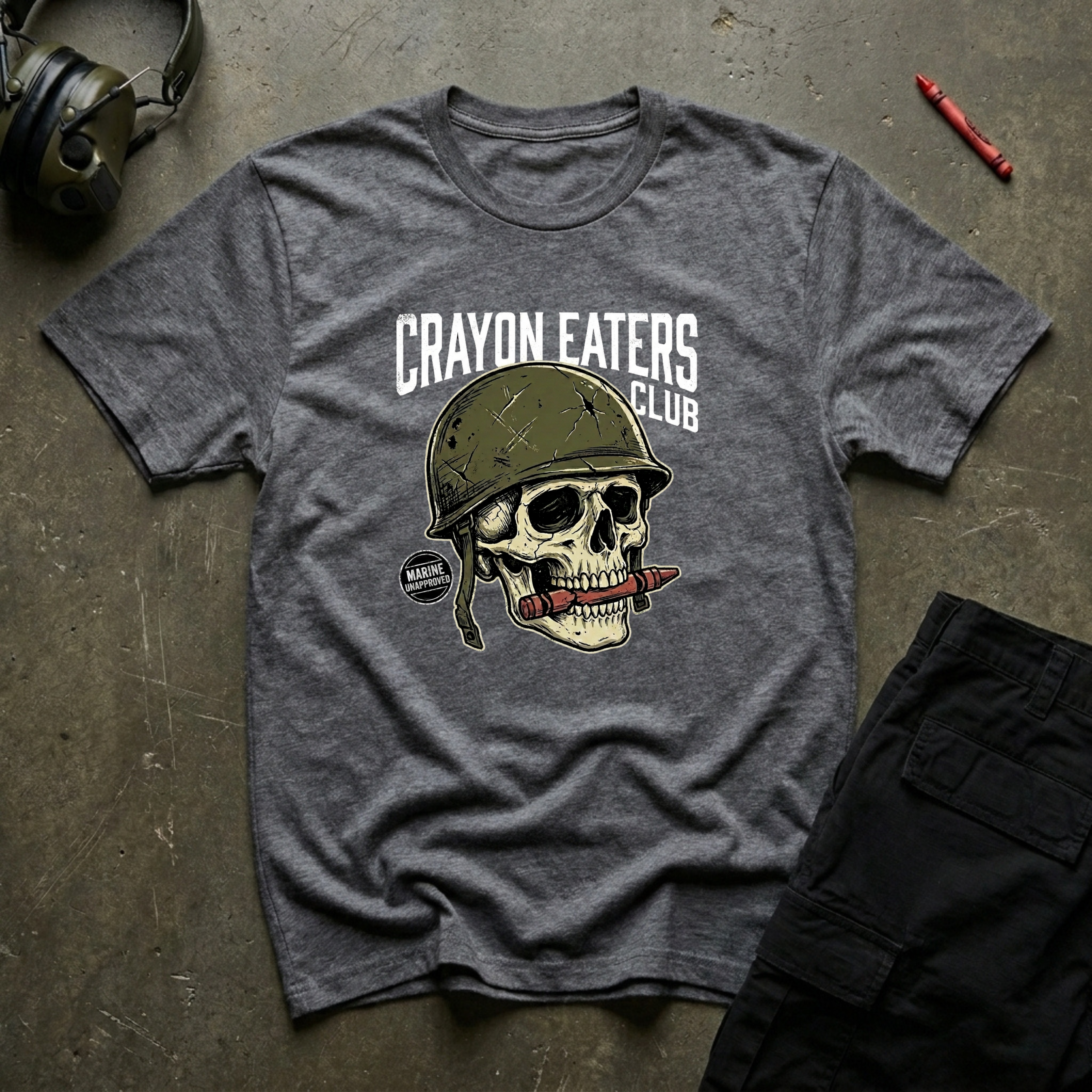 Marine Unapproved Skull - Premium T-Shirt