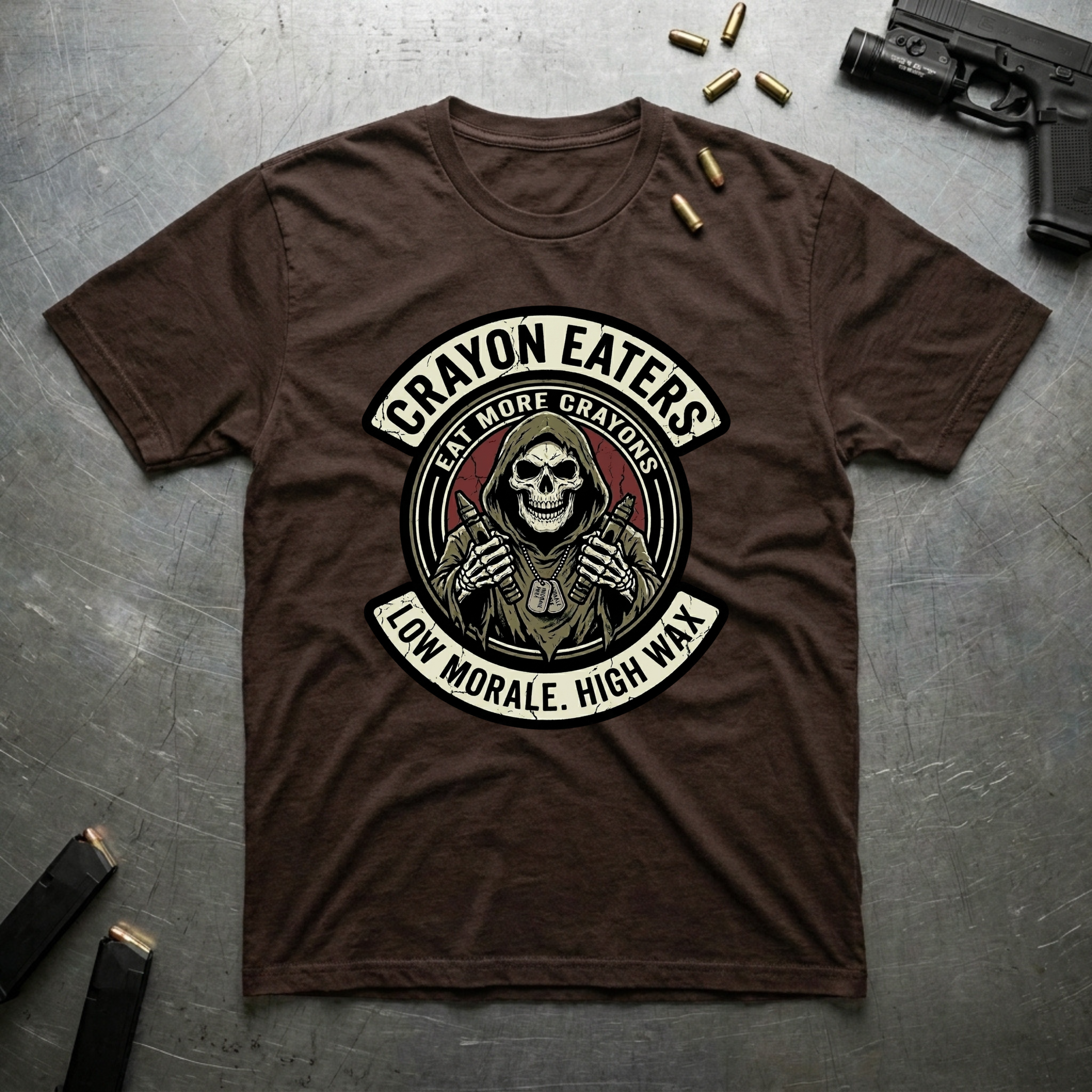 Eat More Crayons Insignia - Premium T-Shirt