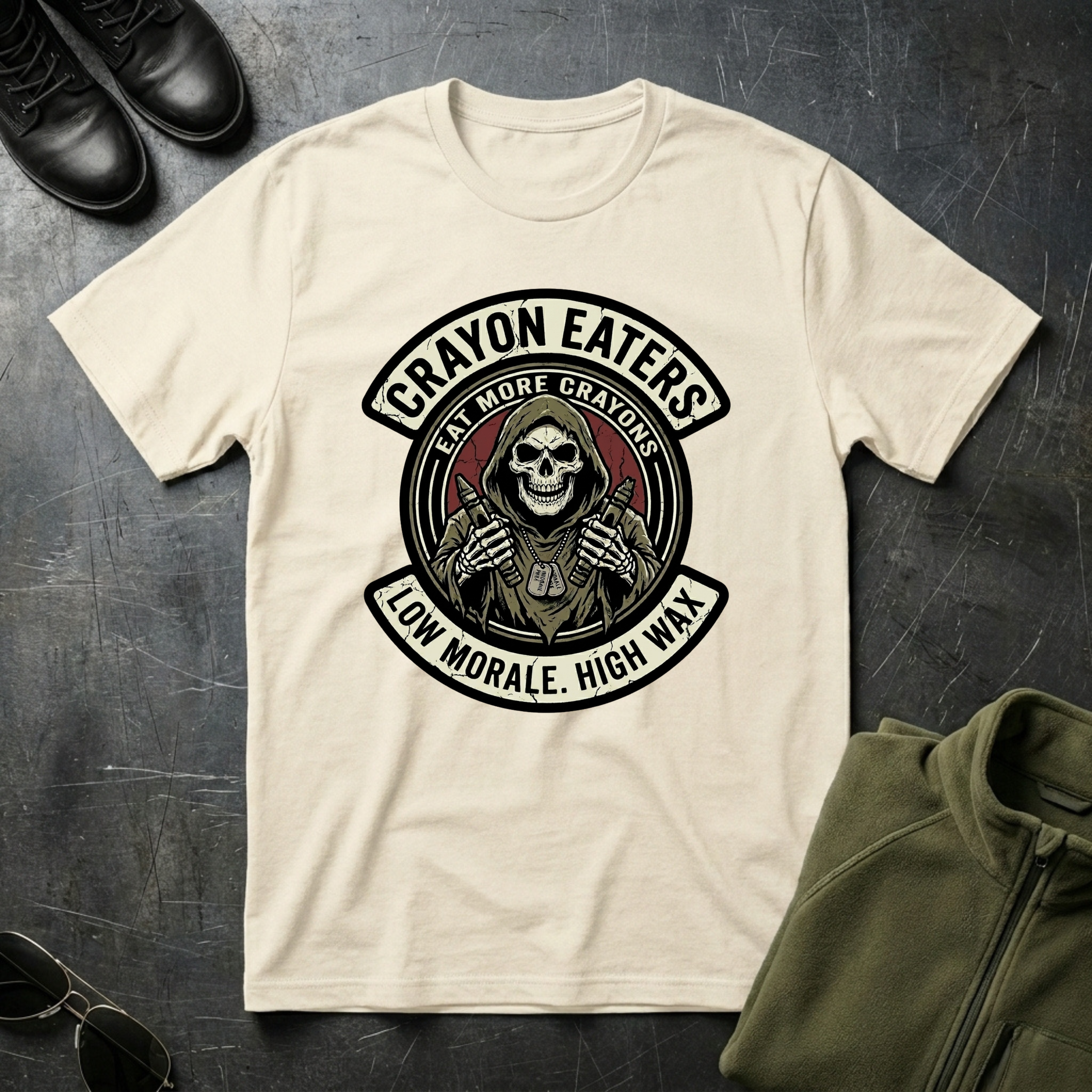 Eat More Crayons Insignia - Premium T-Shirt