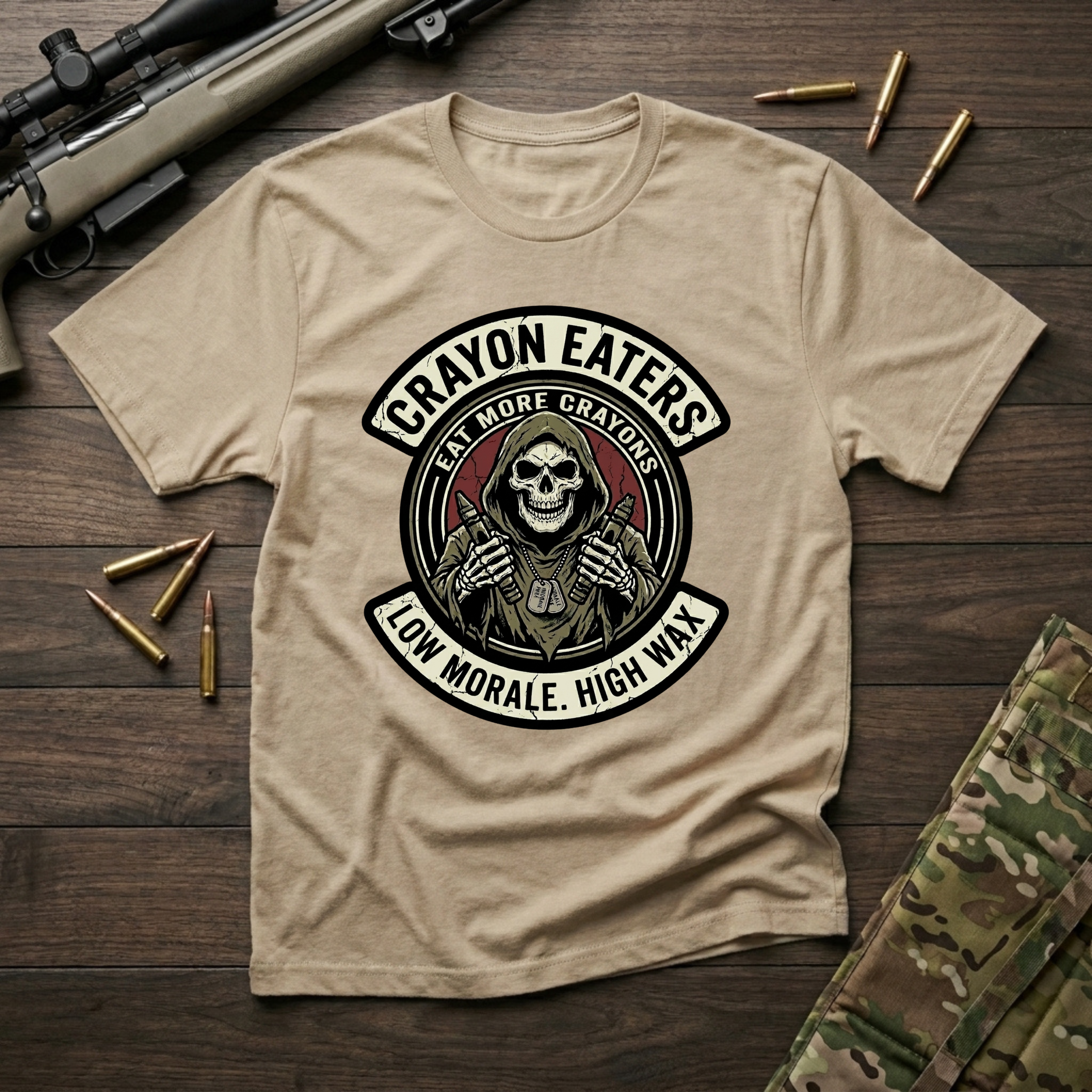 Eat More Crayons Insignia - Premium T-Shirt