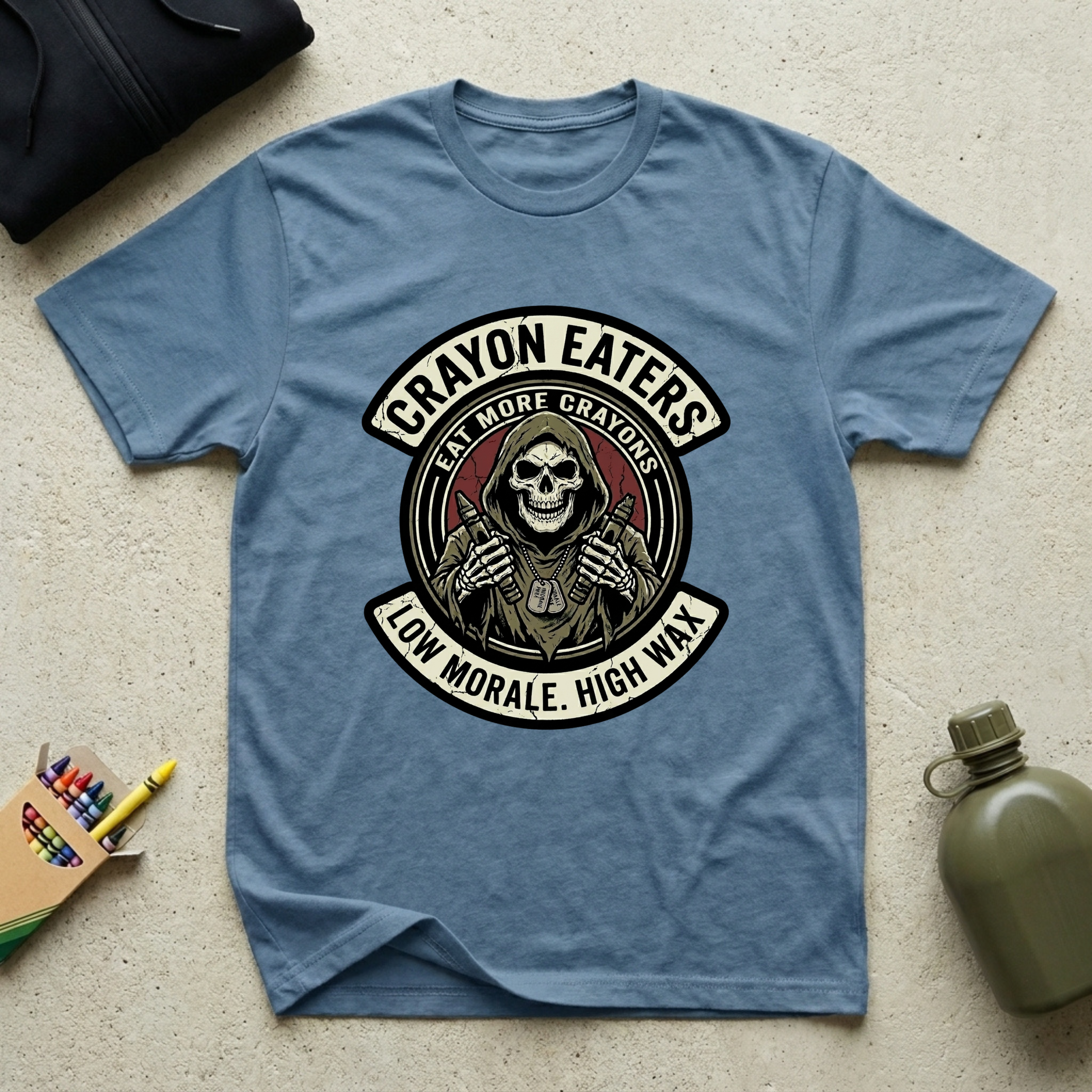 Eat More Crayons Insignia - Premium T-Shirt