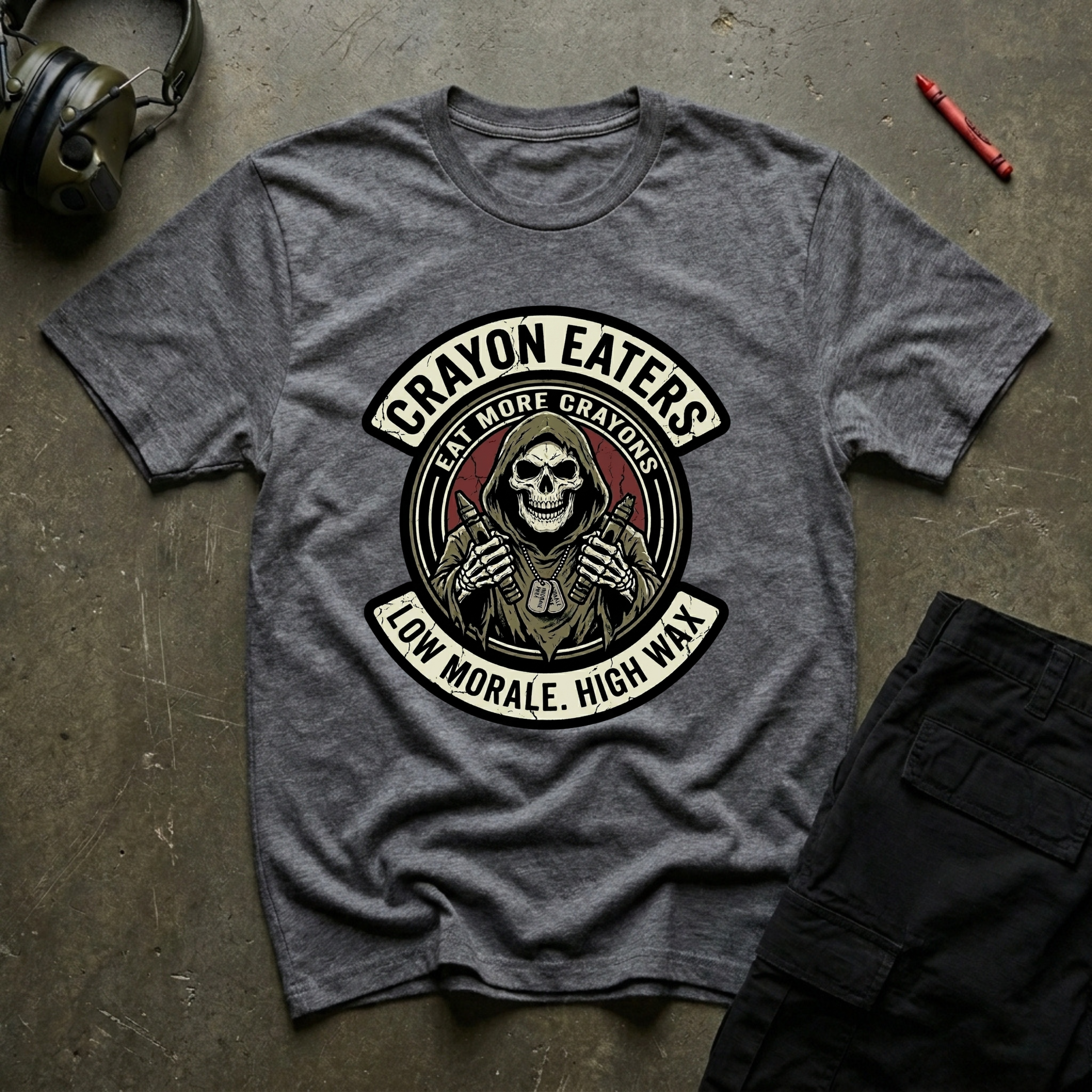 Eat More Crayons Insignia - Premium T-Shirt