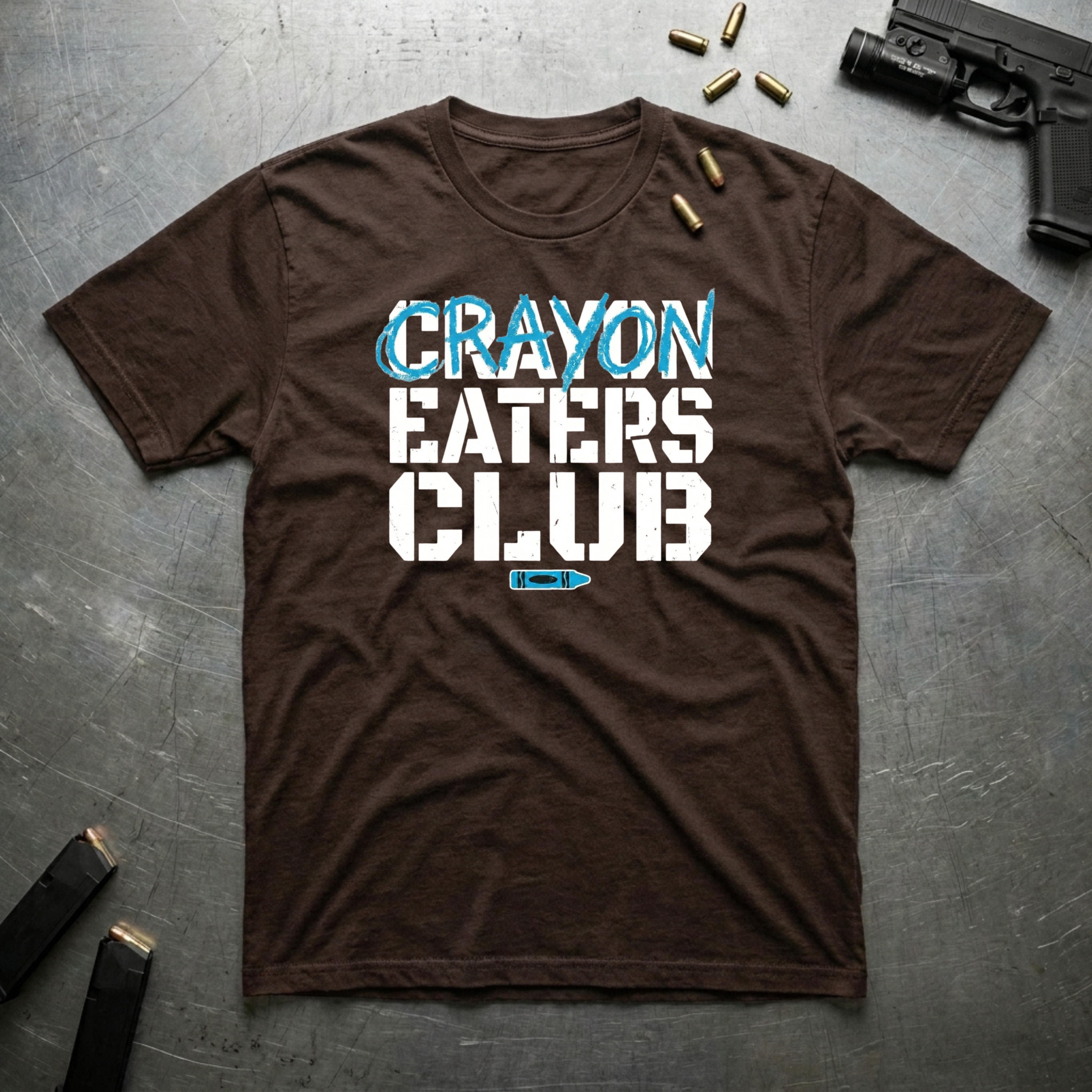 Blue Crayon Statement - Premium T-Shirt