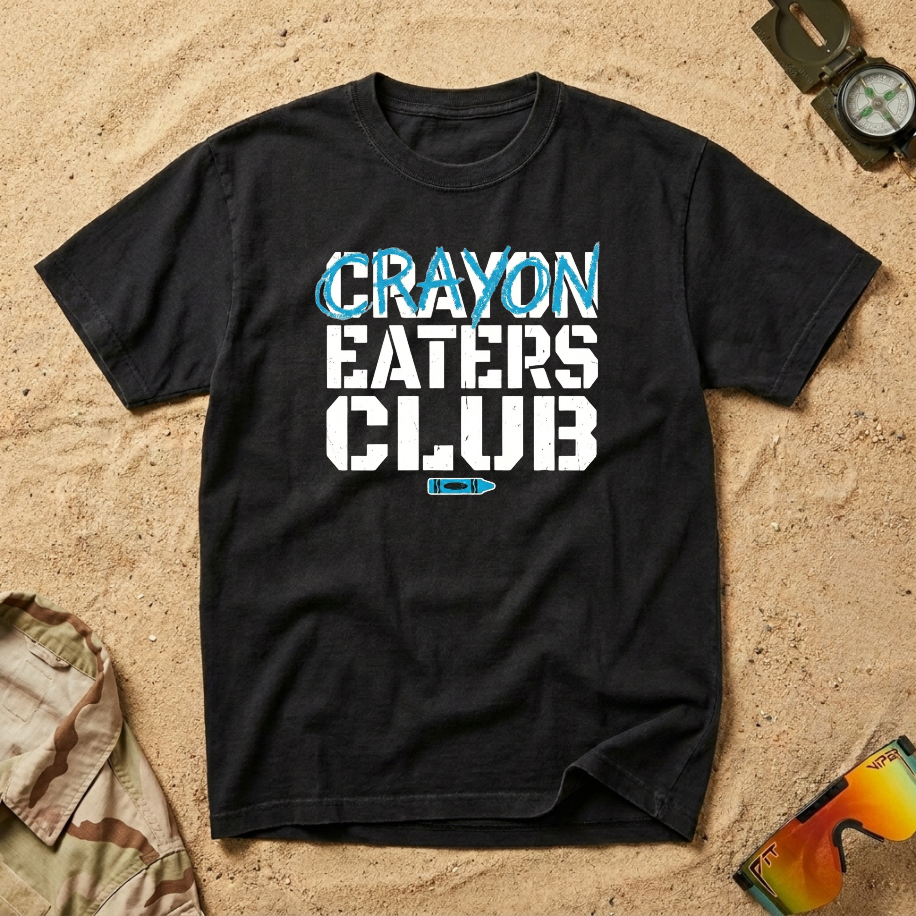 Blue Crayon Statement - Premium T-Shirt