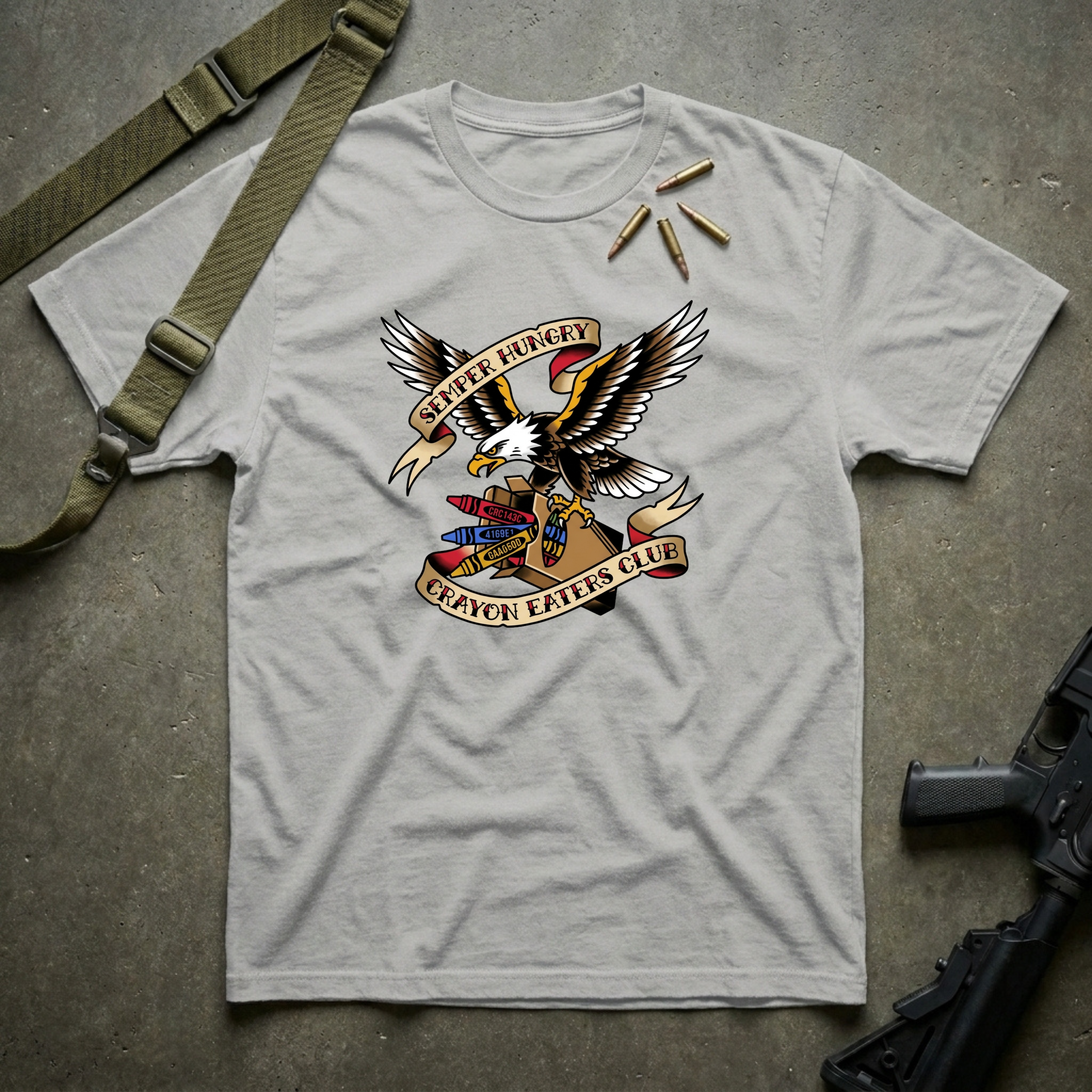Eagle Tattoo Crayon Club - Premium T-Shirt