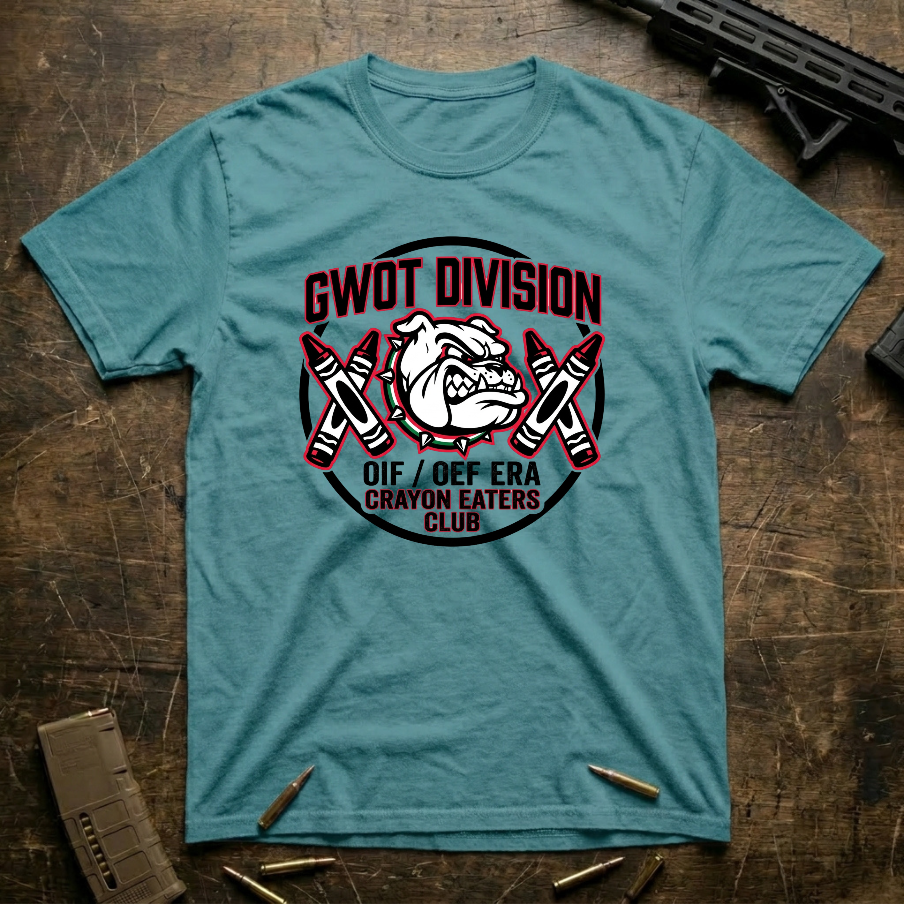 GWOT Double Cross Crayons - Premium T-Shirt