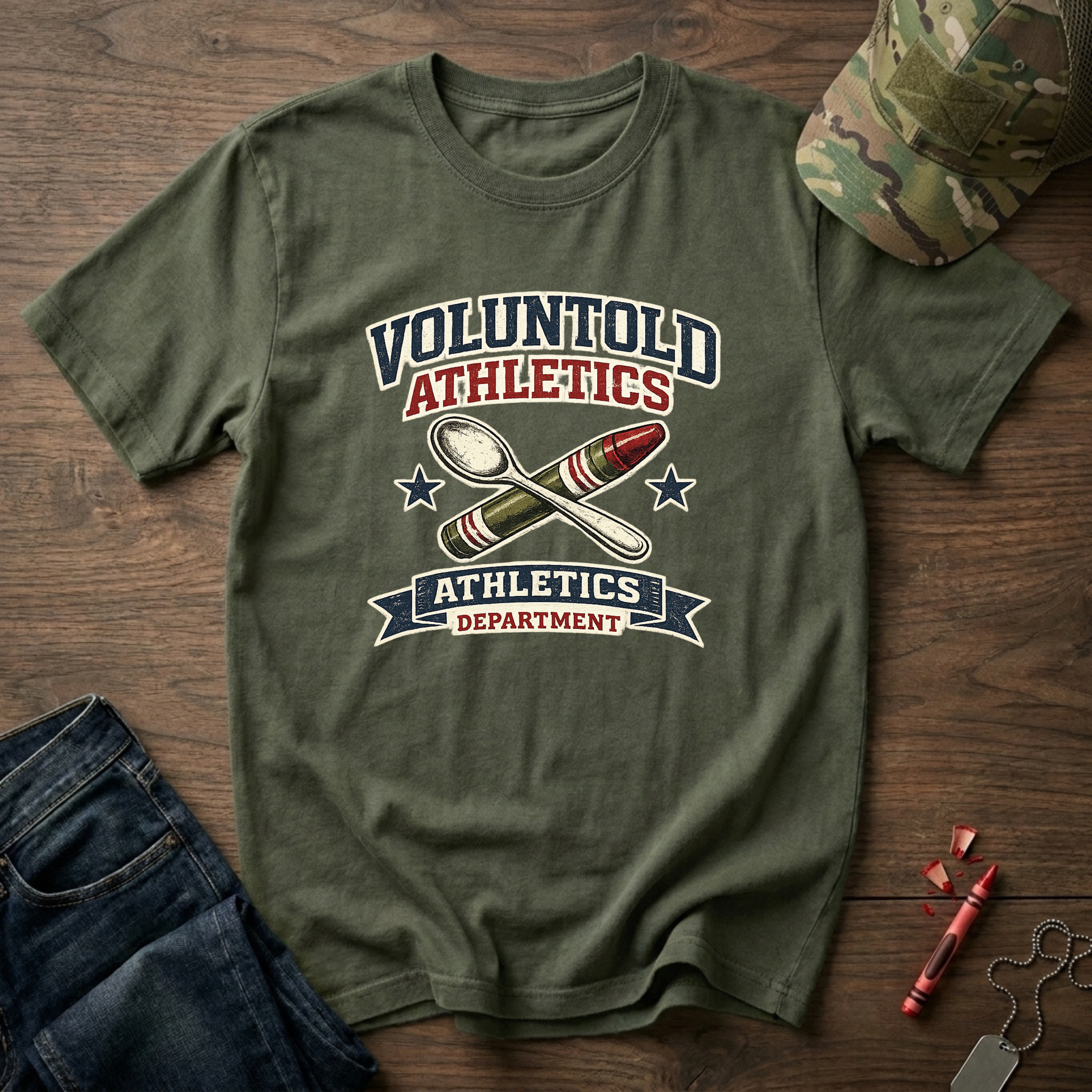 Voluntold Athletics & Spoon - Premium T-Shirt
