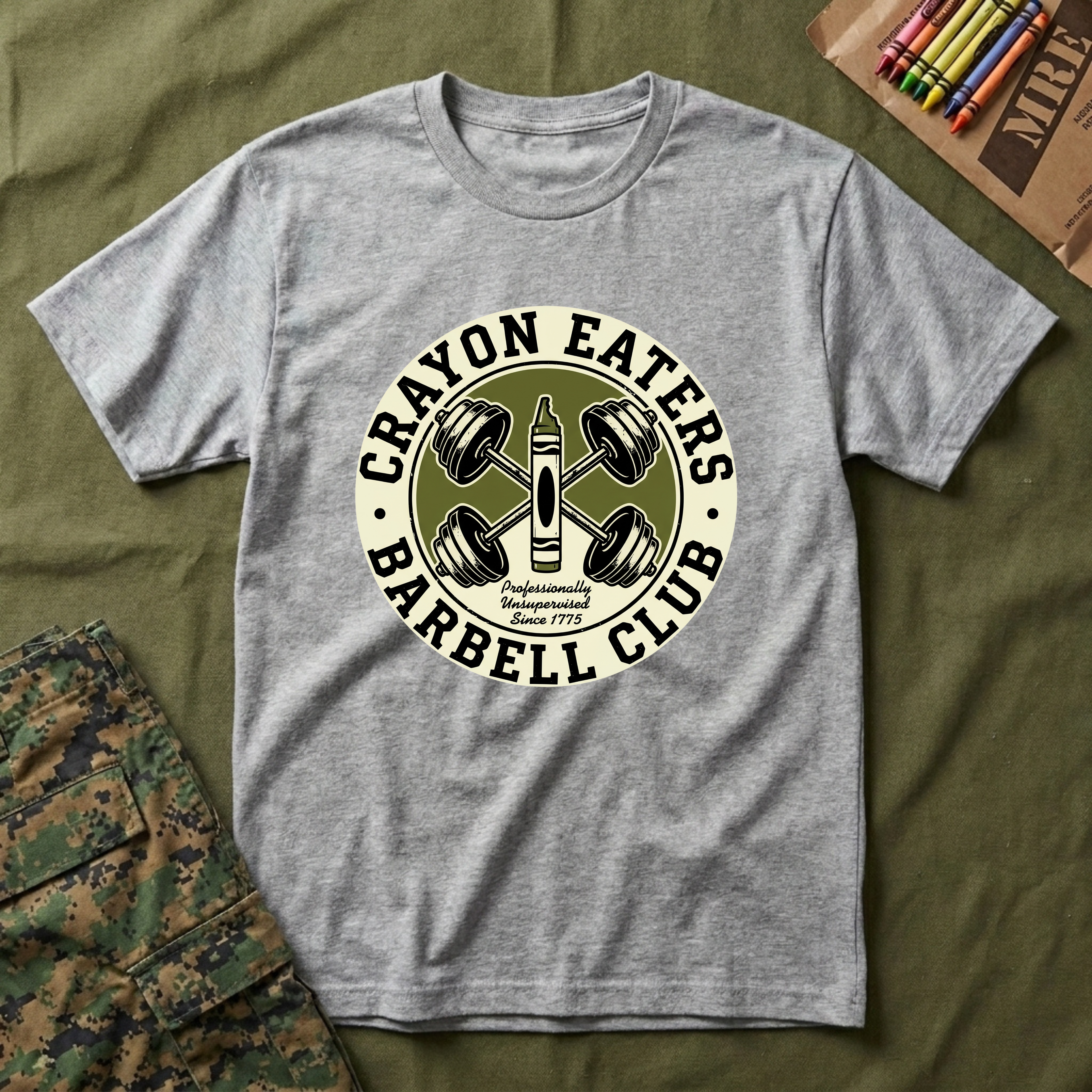Crayon Eaters Barbell Club - Premium T-Shirt