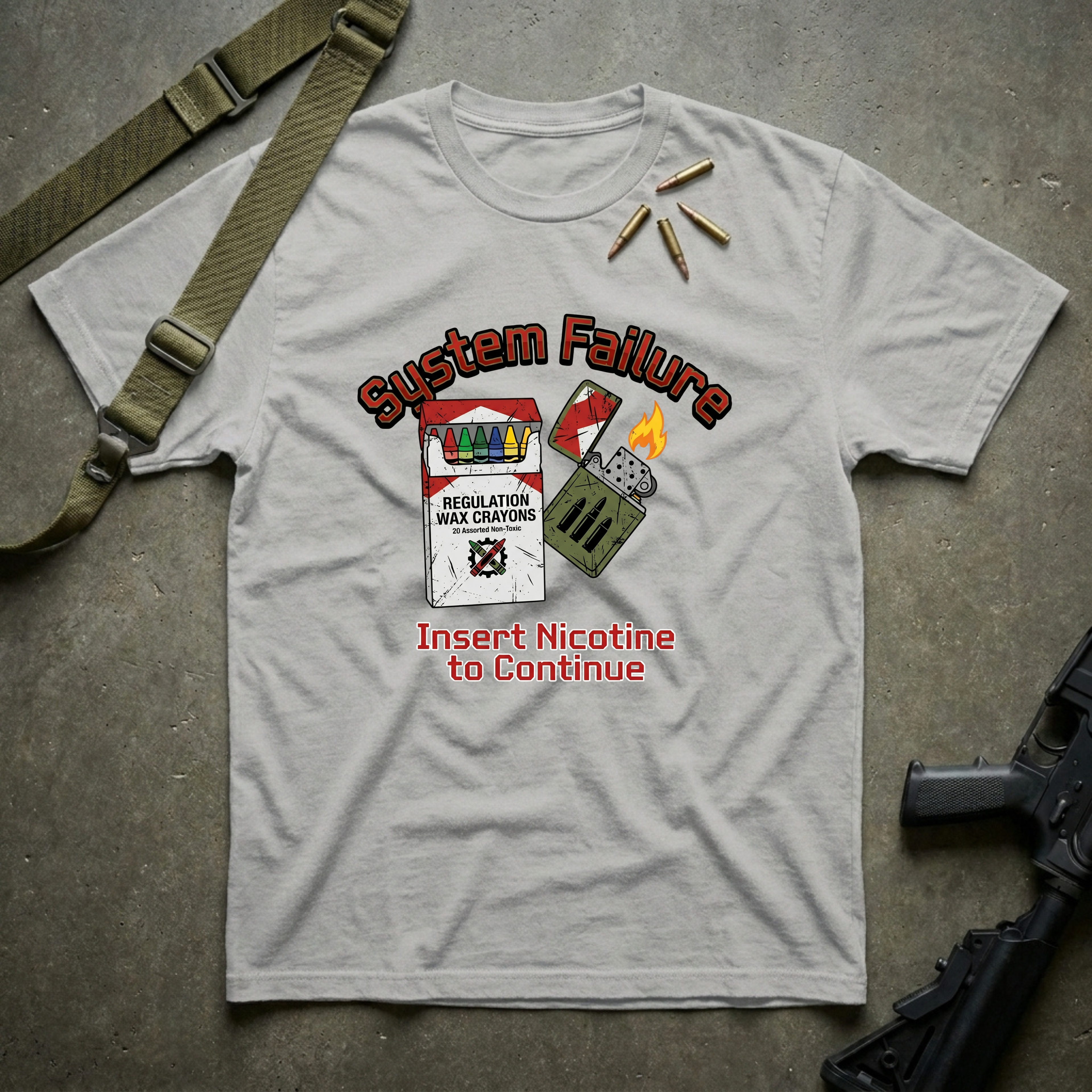 Insert Crayon to Continue - Premium T-Shirt