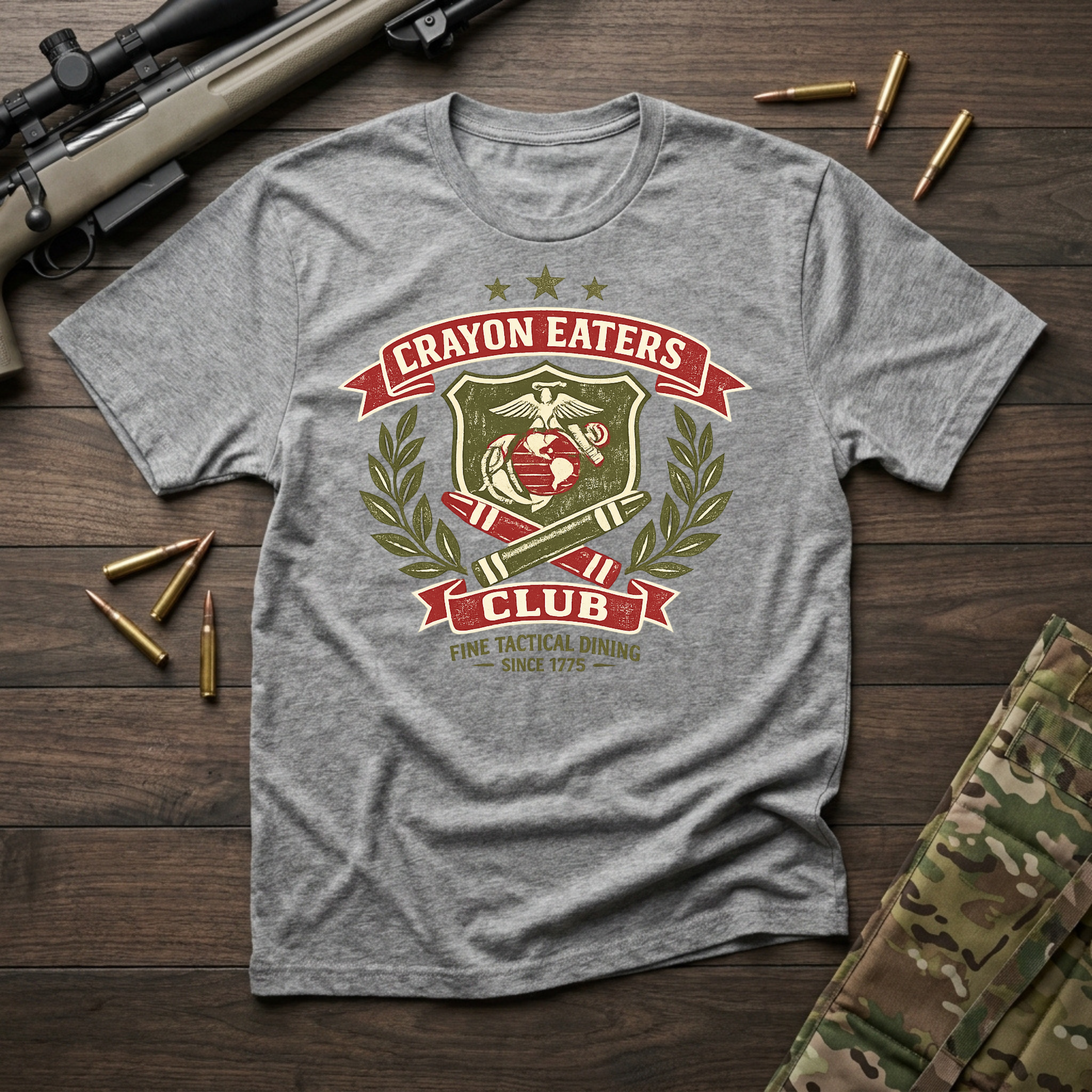 Crayon Eaters Club Muted Tactical - Premium T-Shirt