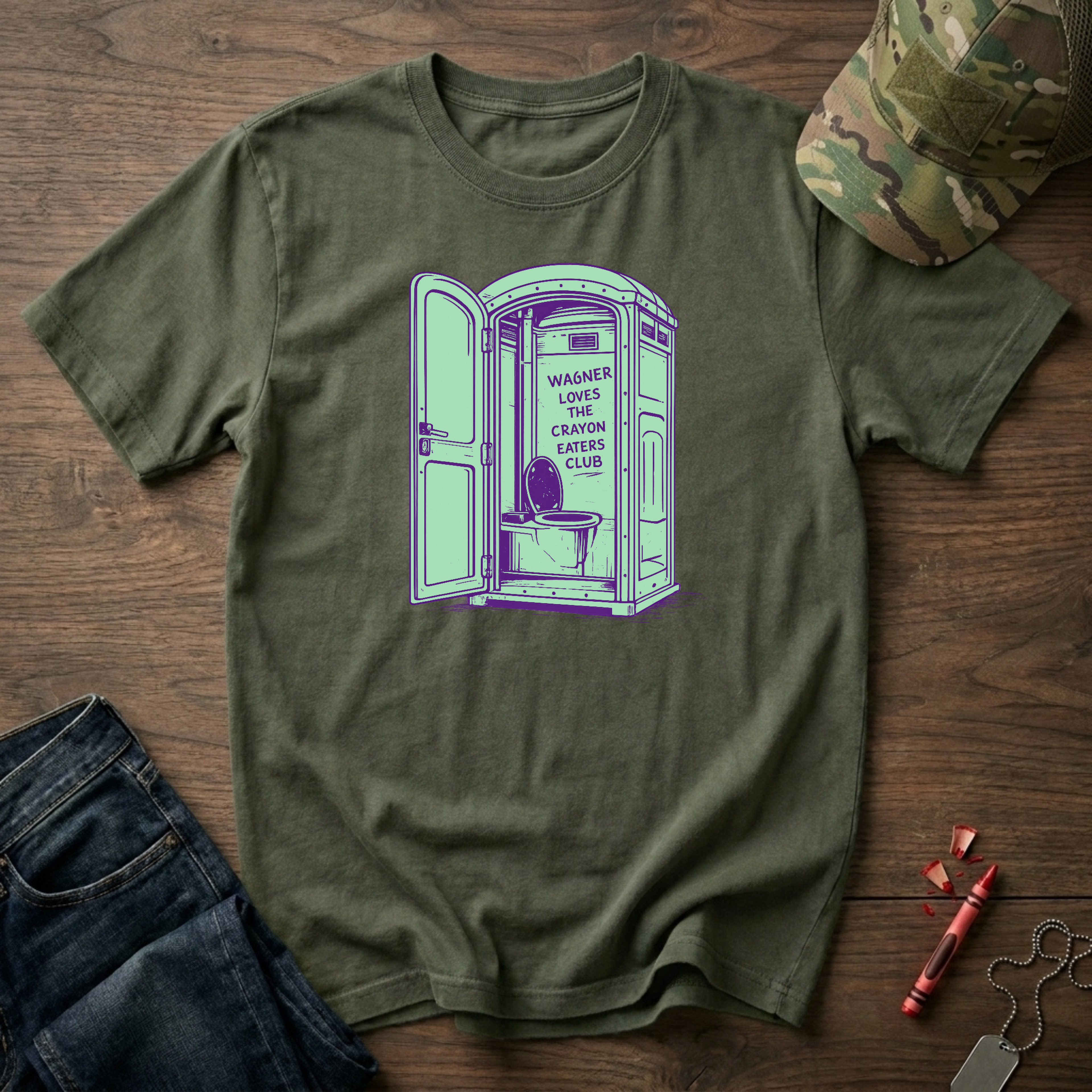Wagner Loves the Green Crayon Eaters Club - Premium T-Shirt