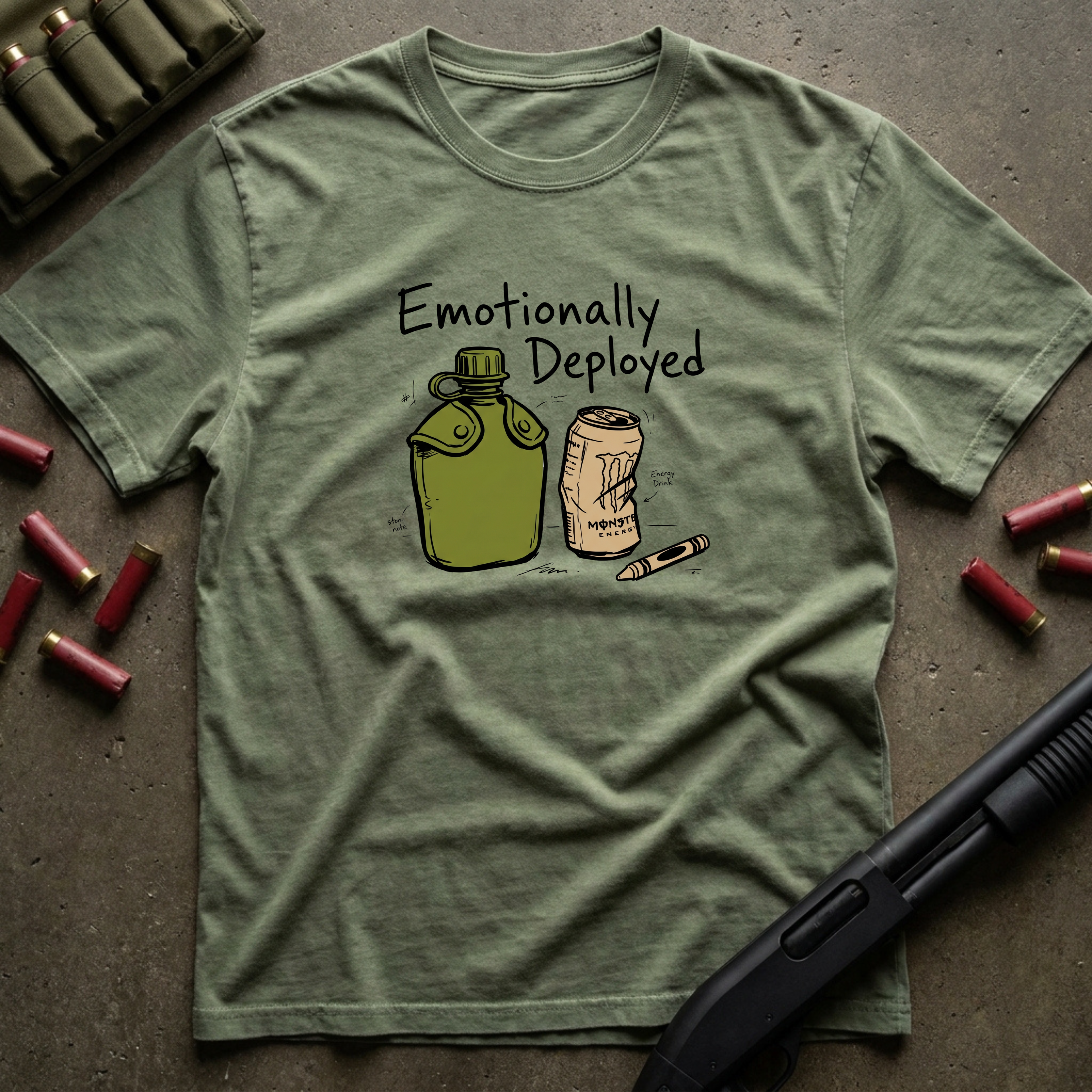 Emotionally Deployed Canteen & Can - Premium T-Shirt