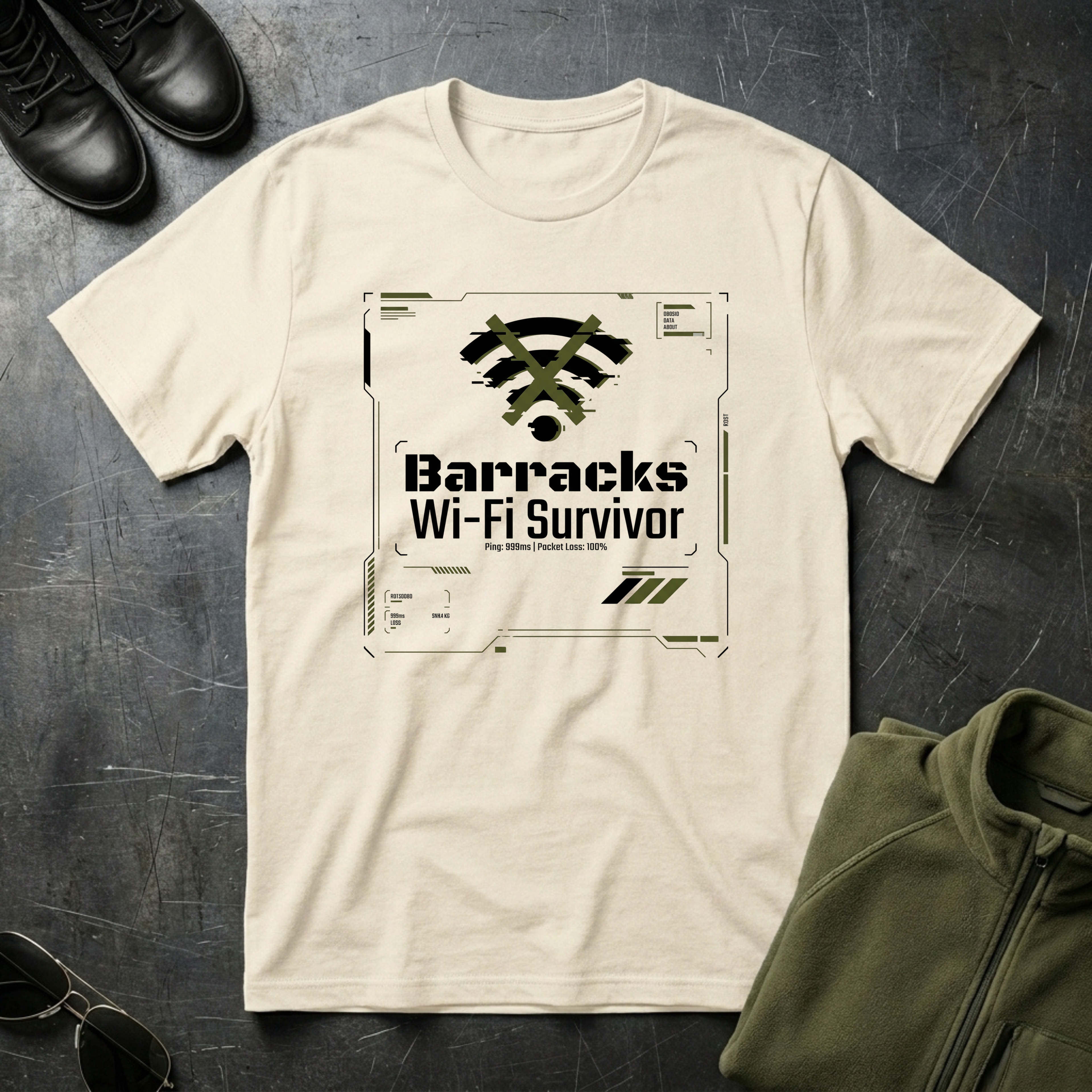 Barracks Wifi Survivor - Premium T-Shirt