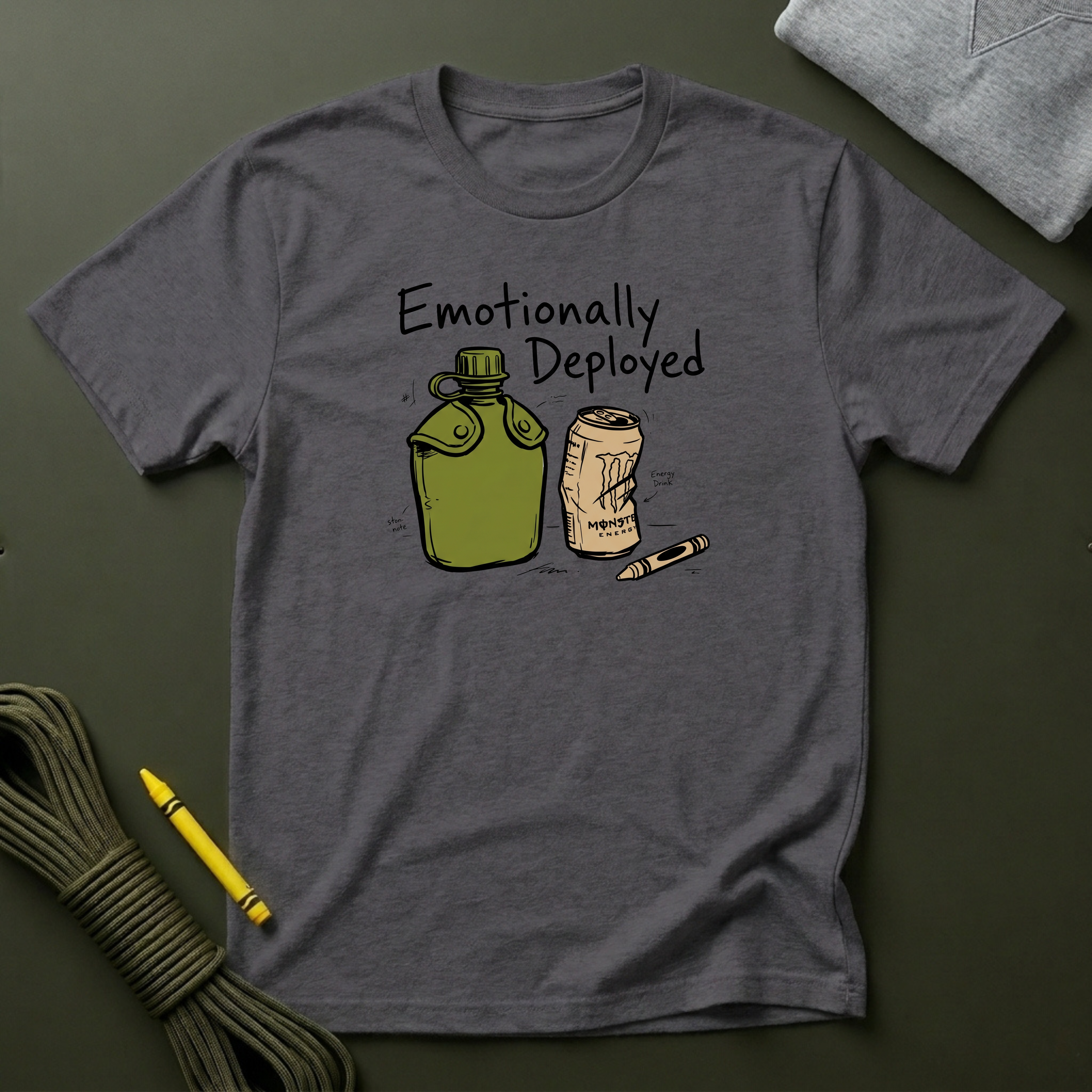 Emotionally Deployed Canteen & Can - Premium T-Shirt