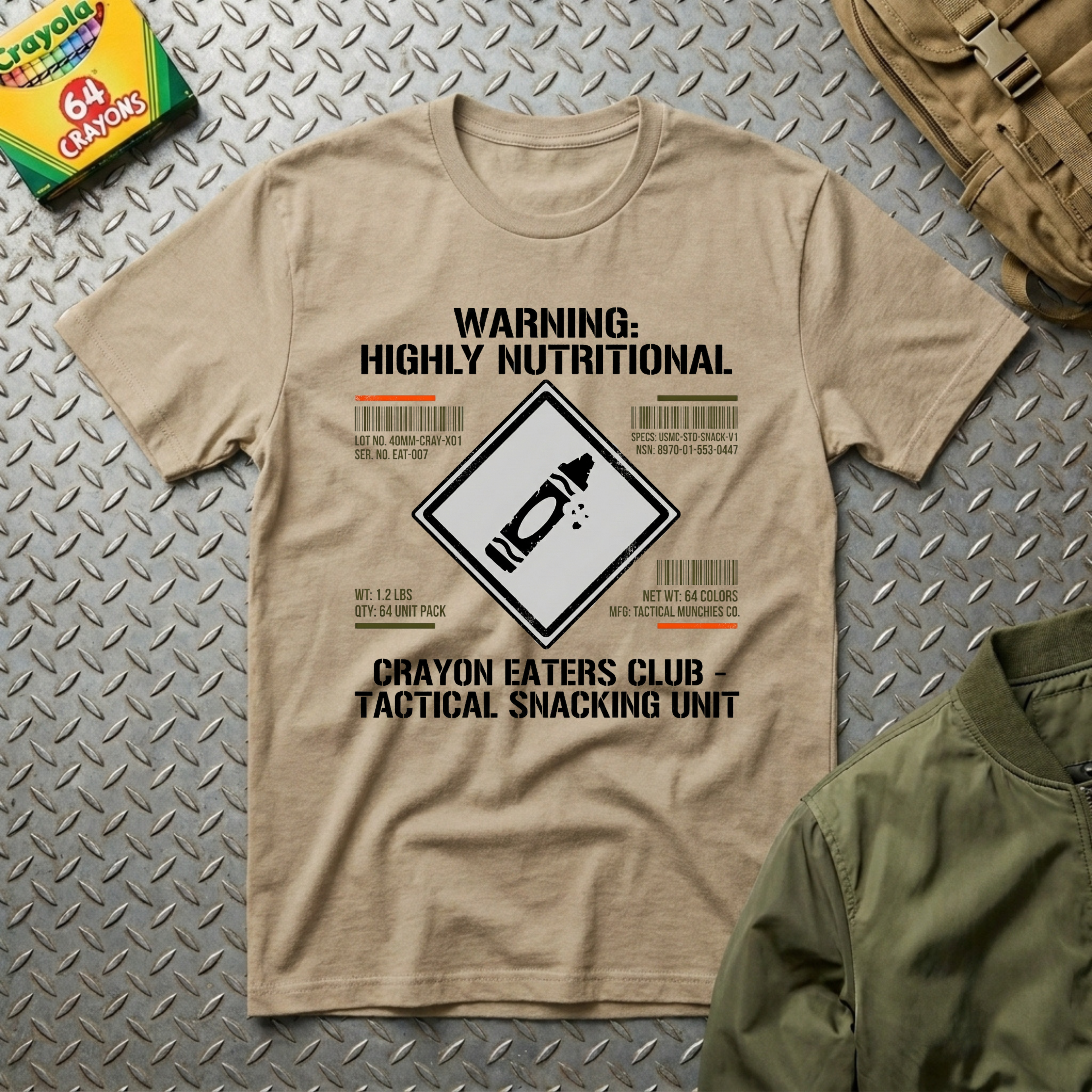 Crayon Nutrition Label - Premium T-Shirt