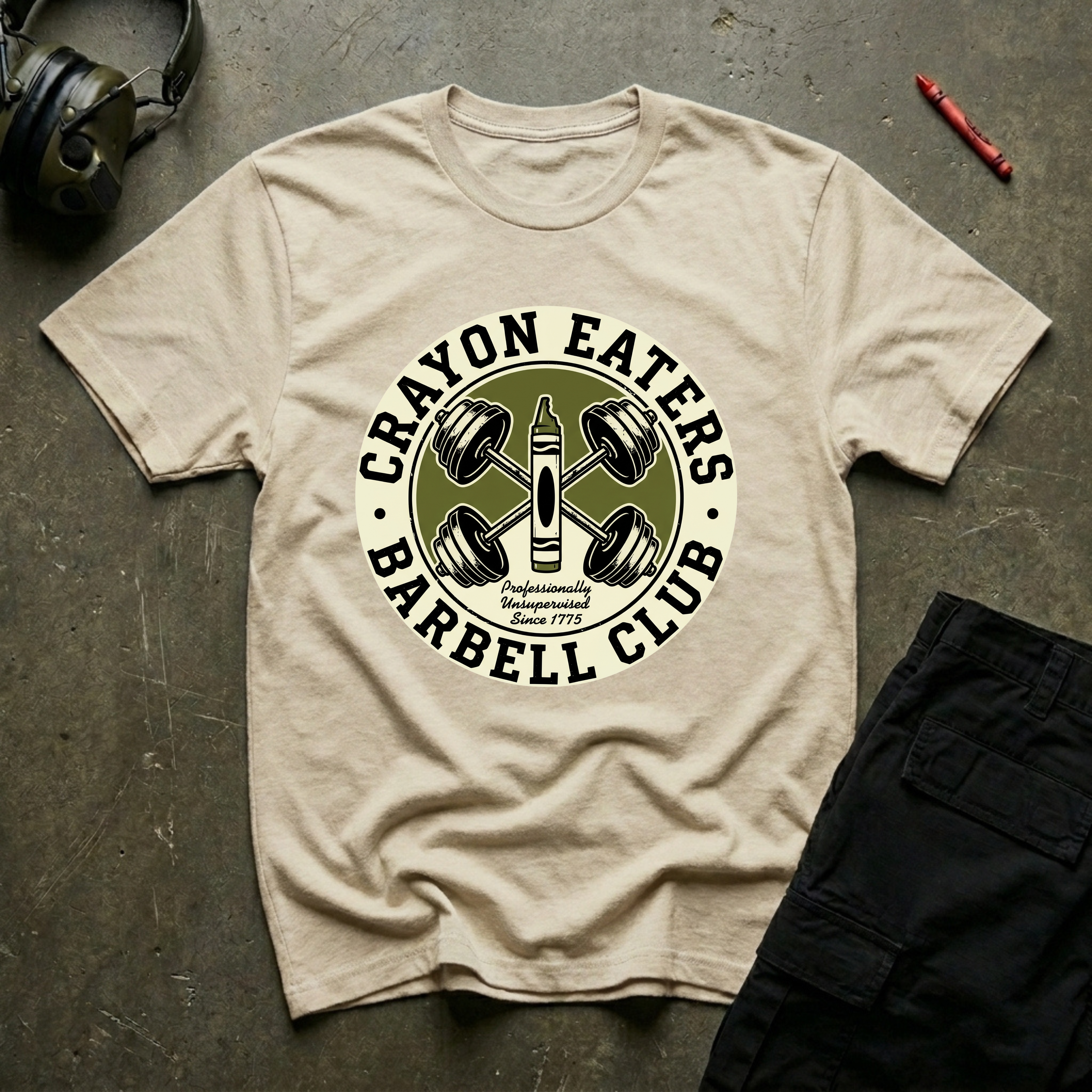 Crayon Eaters Barbell Club - Premium T-Shirt