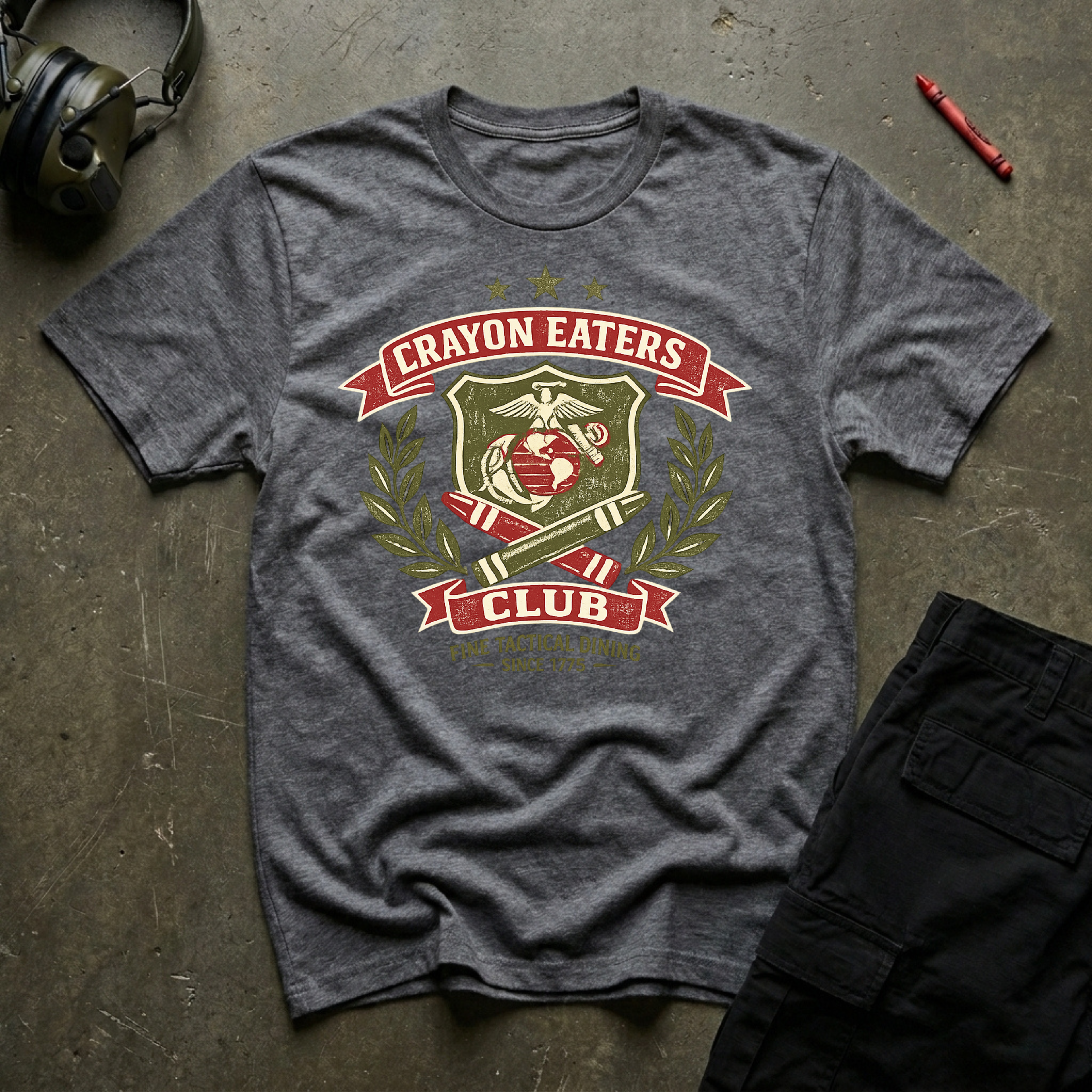 Crayon Eaters Club Muted Tactical - Premium T-Shirt