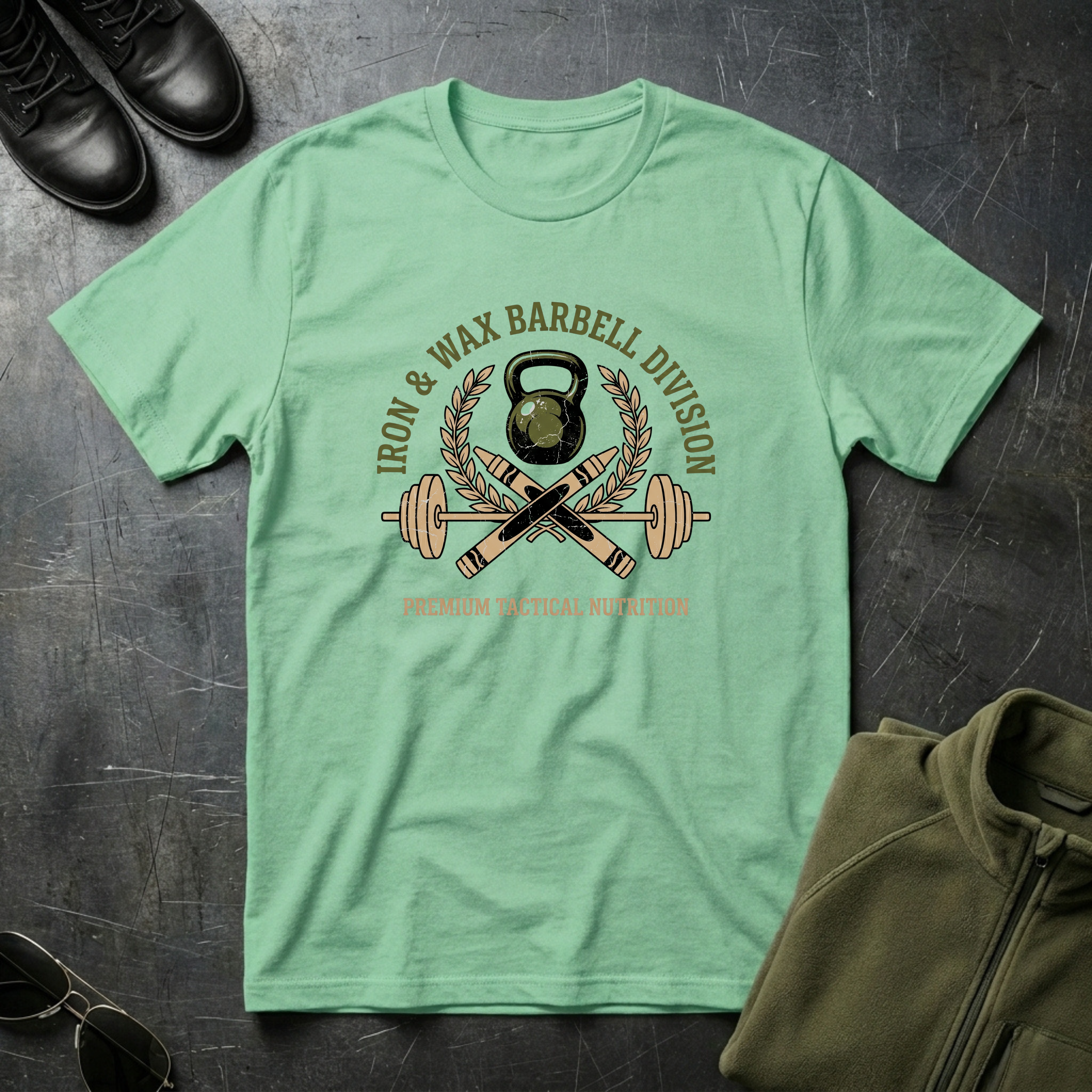 Iron & Wax Barbell Division - Premium T-Shirt