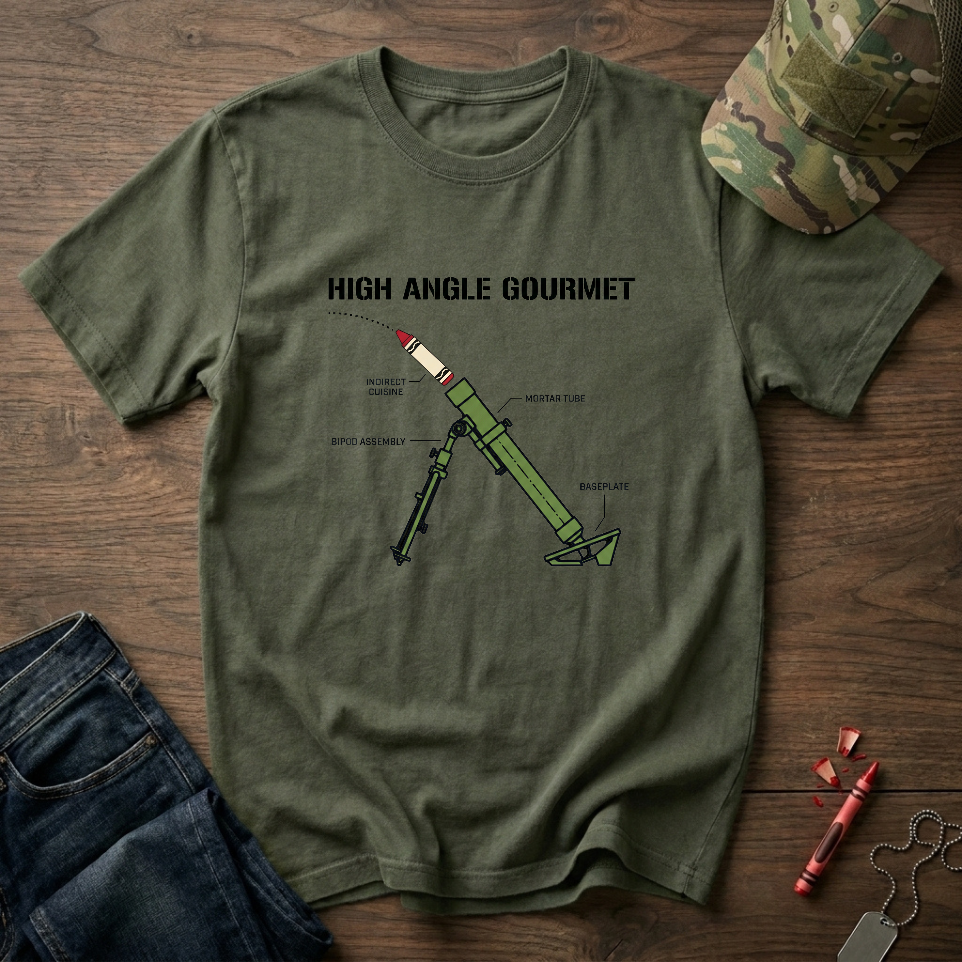 60MM Crayon Mortar - Premium T-Shirt