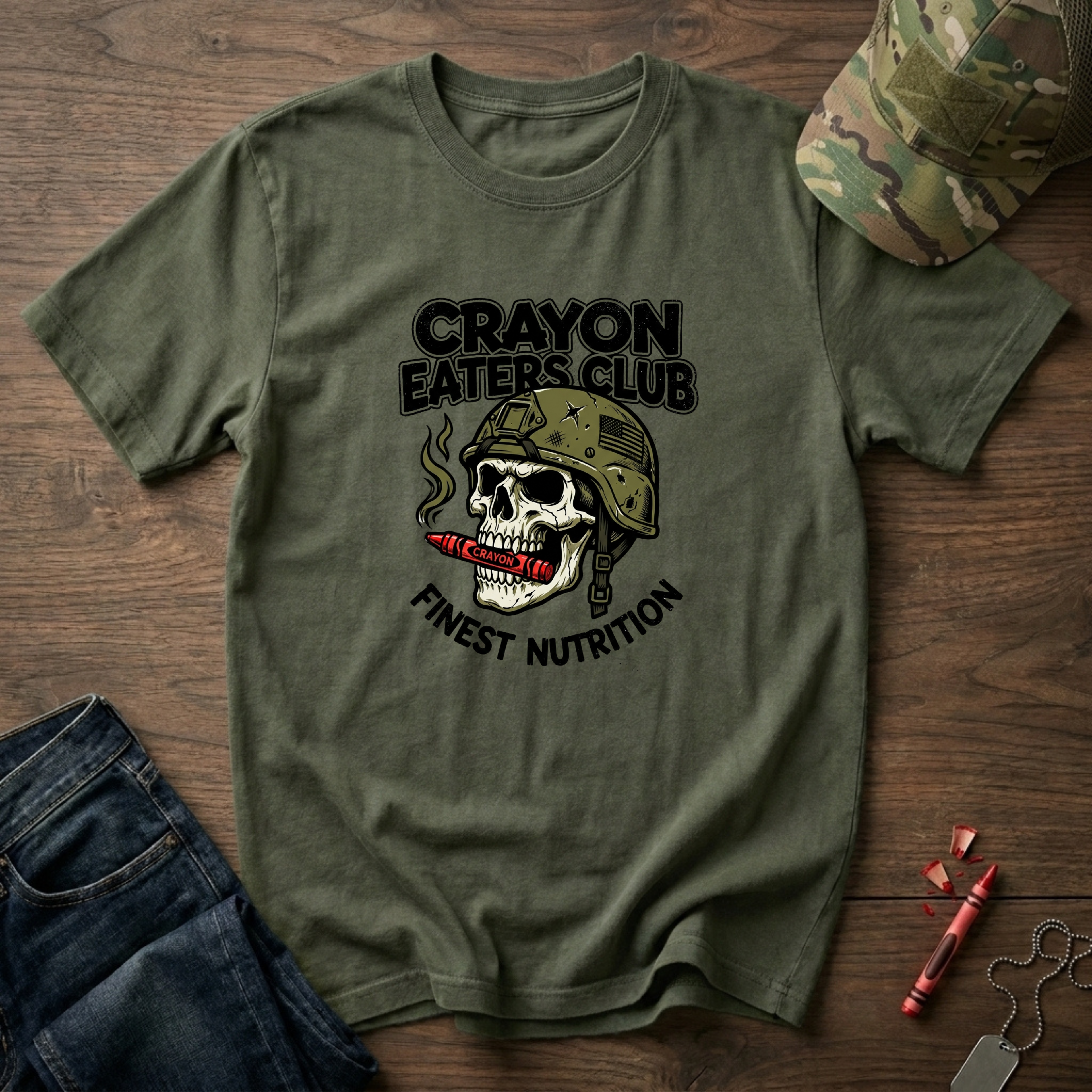 Smoking a Crayon - Premium T-Shirt