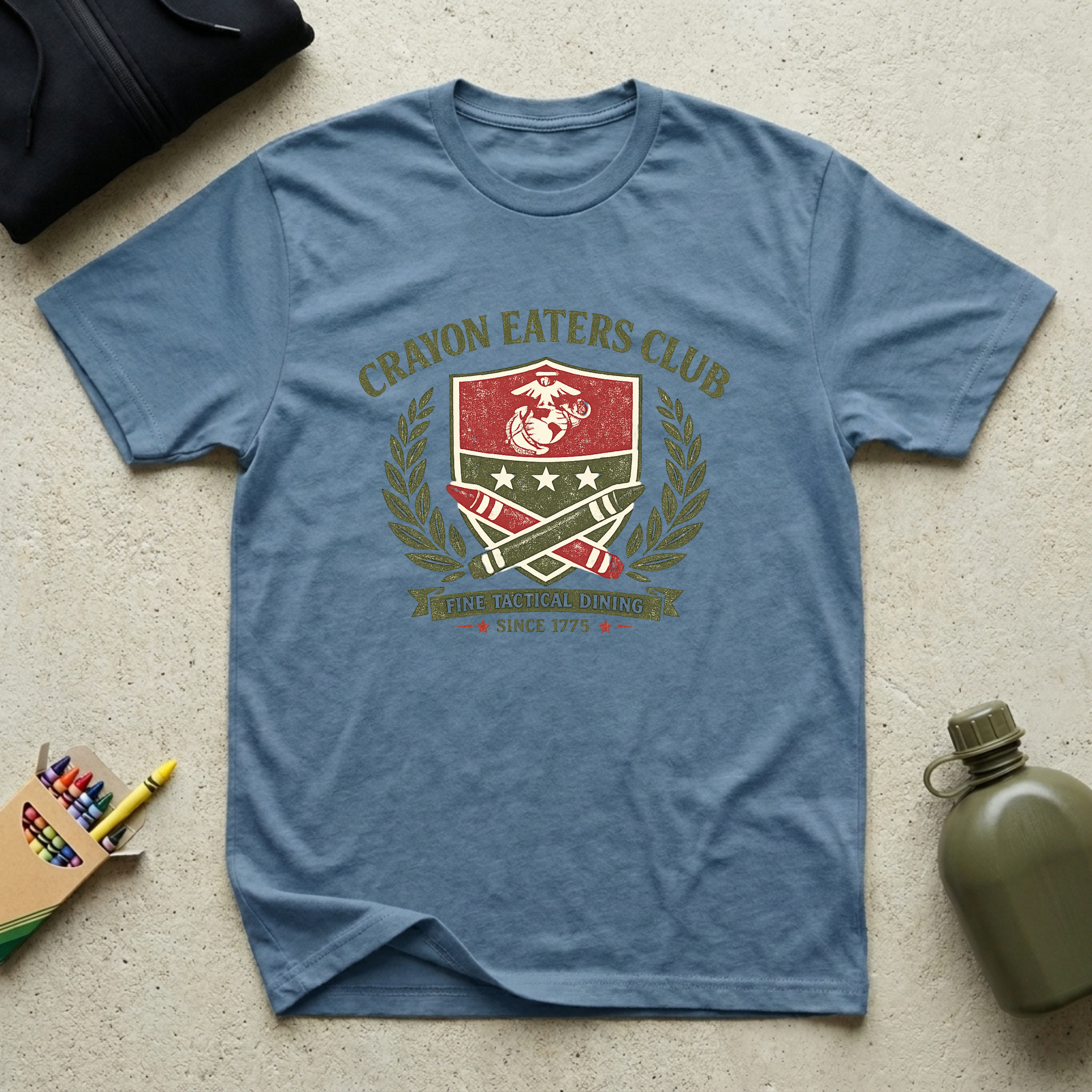 Crayon Eaters Club Muted Tactical Insignia - Premium T-Shirt