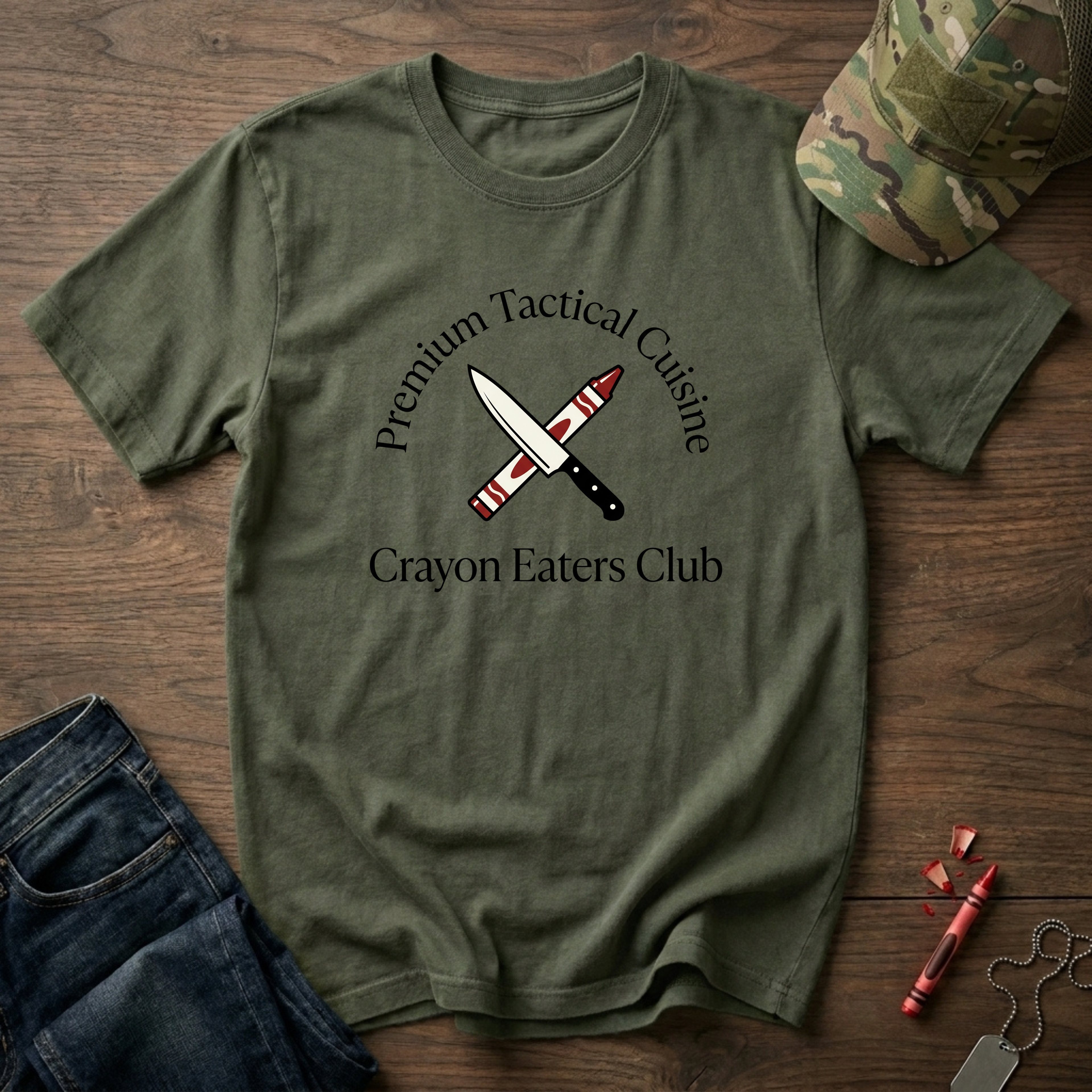 Knife & Crayon Cross Rifles - Premium T-Shirt