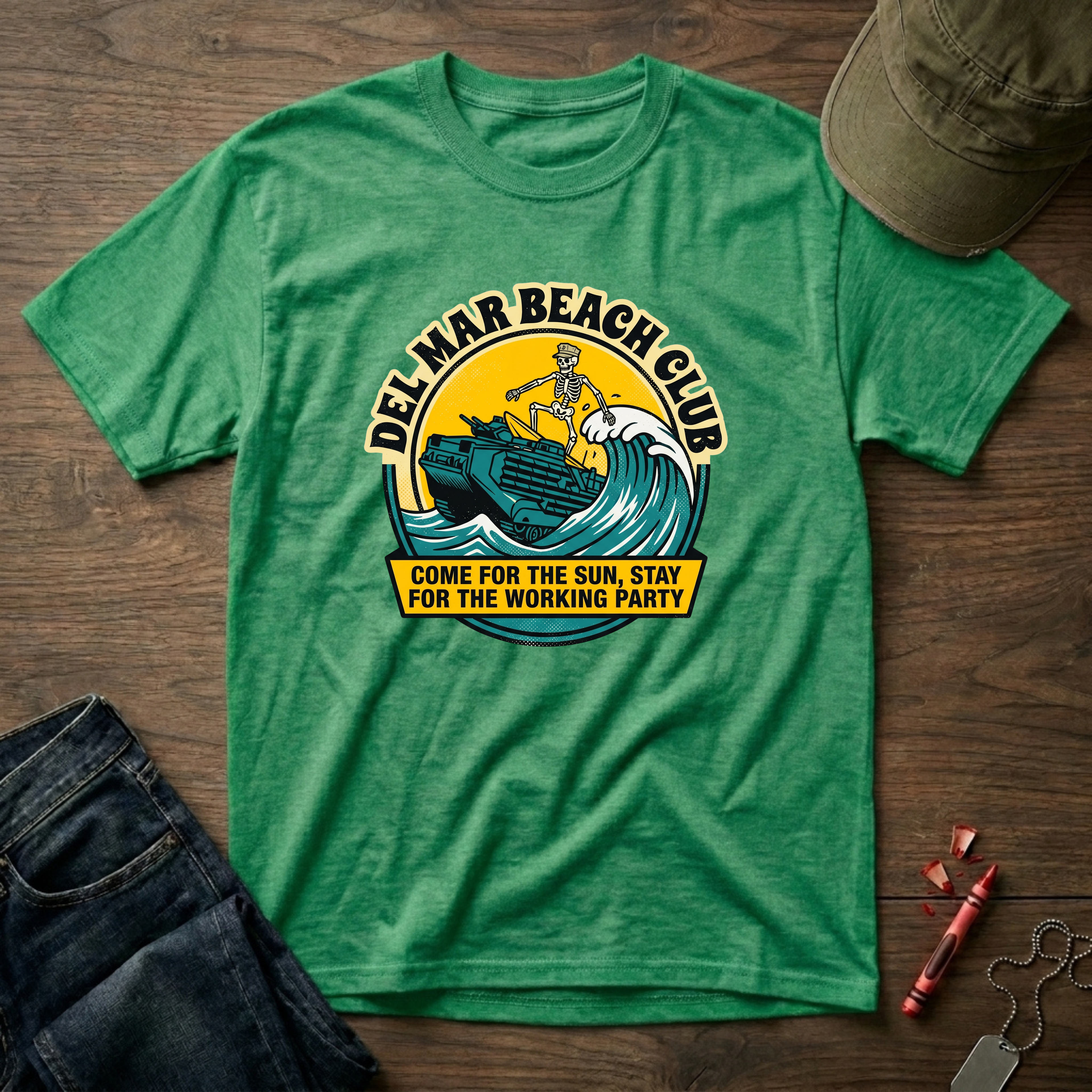 Del Mar Beach Club - Premium T-Shirt
