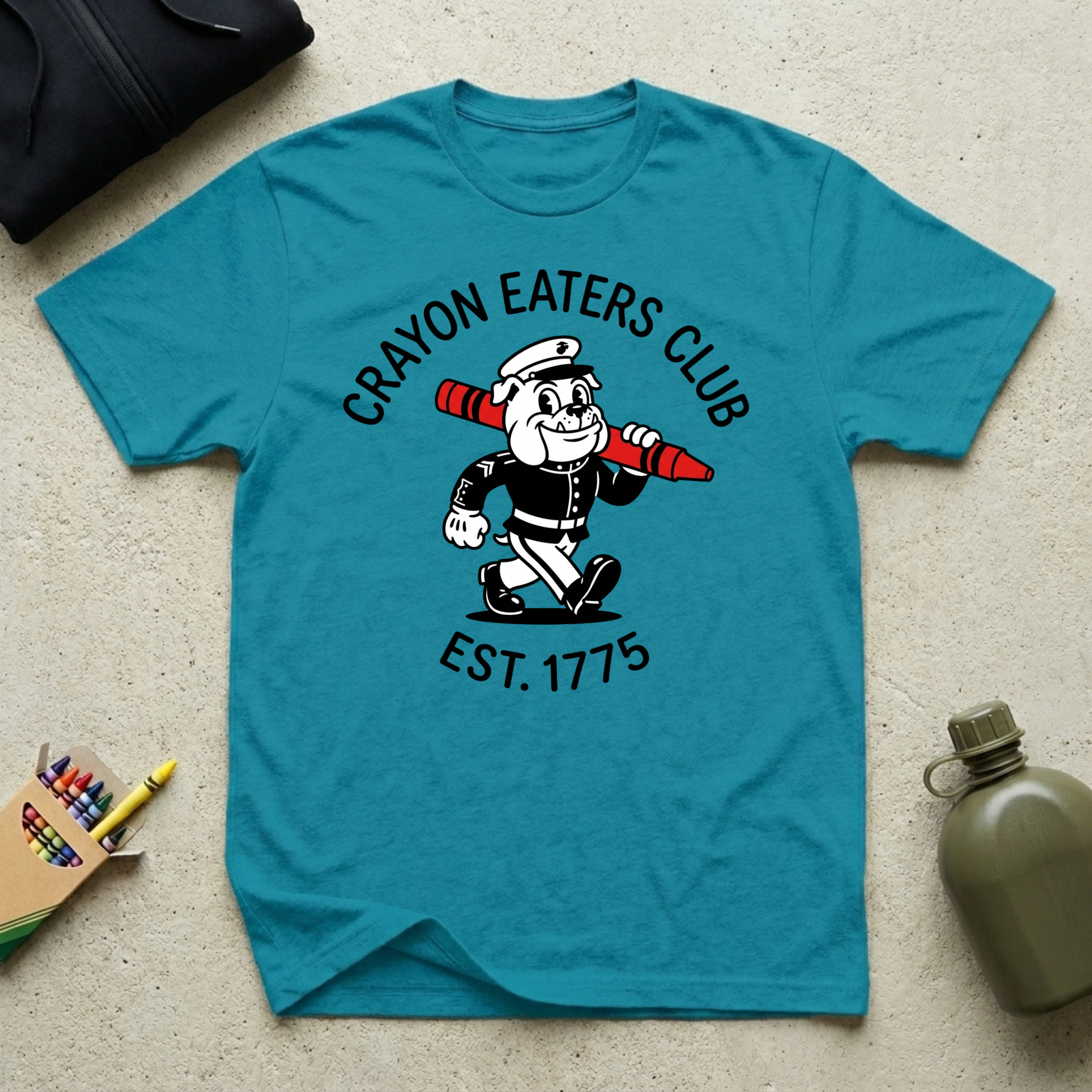 Cartoon Crayon Eater - Premium T-Shirt
